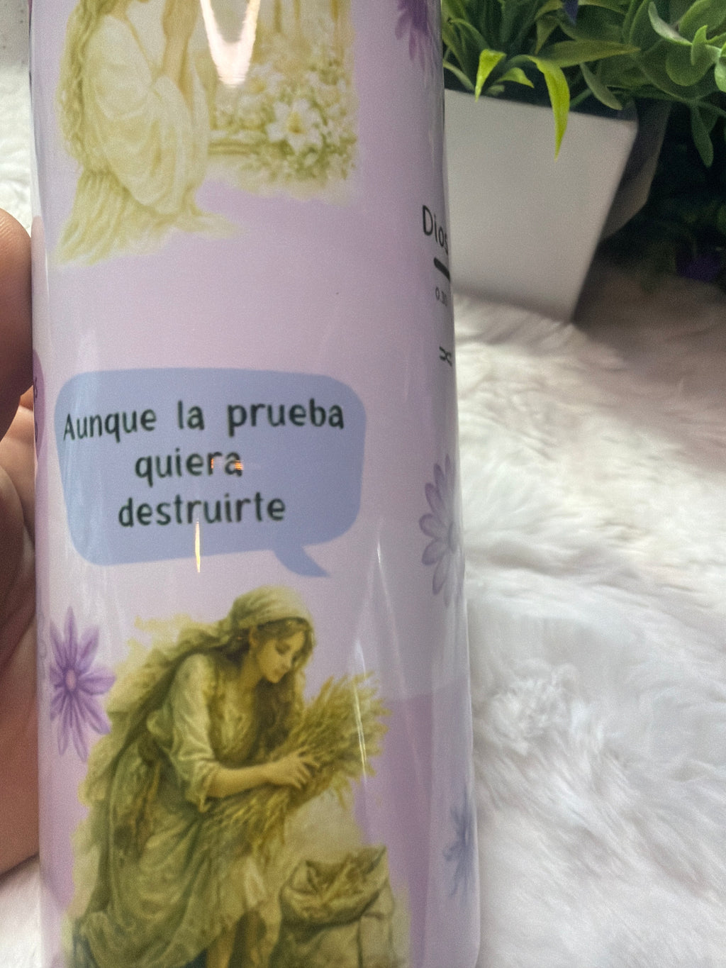 Dios Nunca llega tarde tumbler 20 oz
