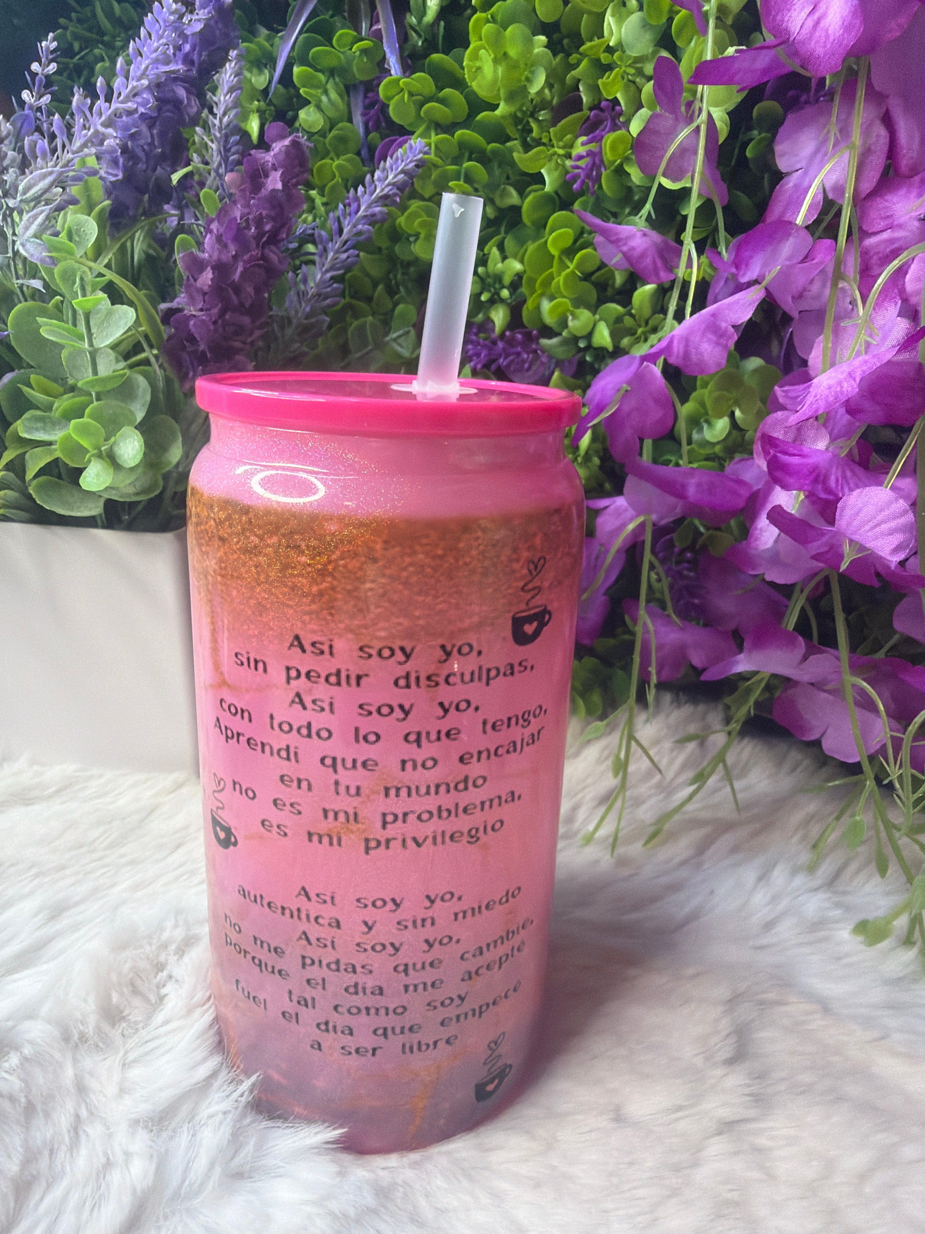 Así soy yo glass cup 16 oz