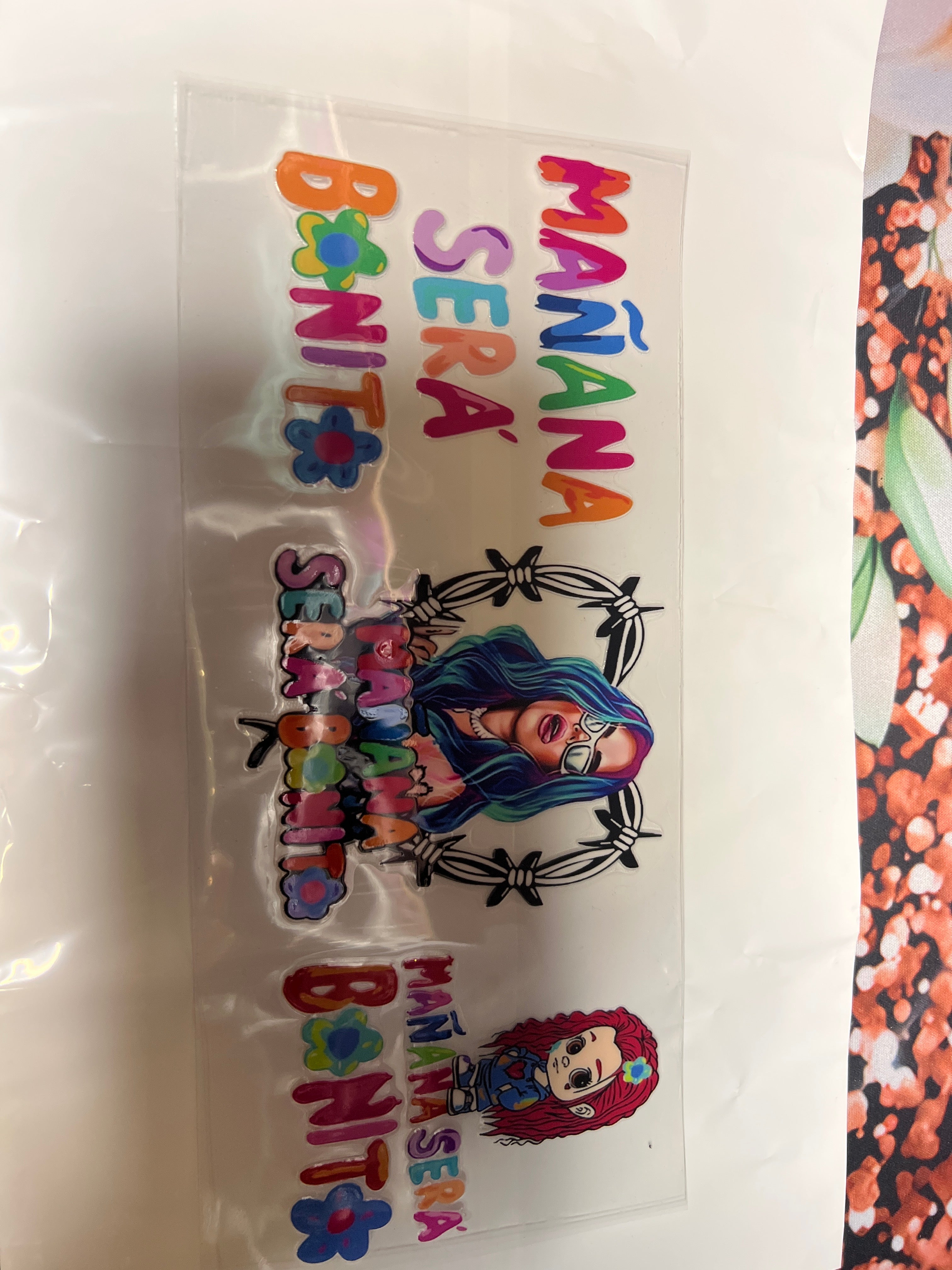Mañana será bonito stickers UV DTF
