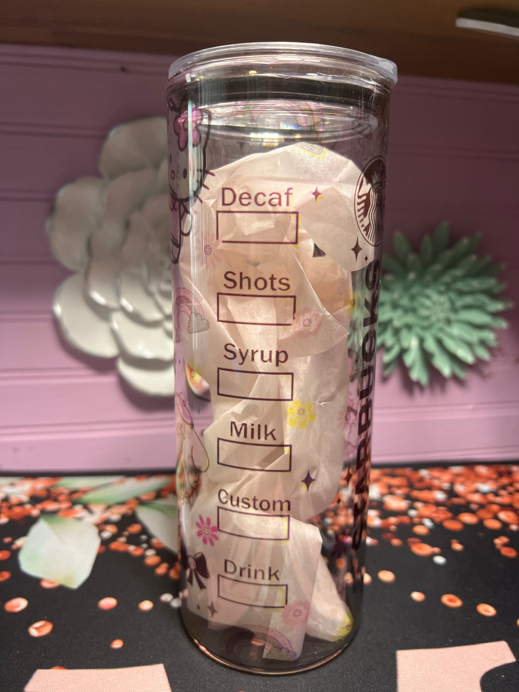 Kuromi glass cup 20 oz