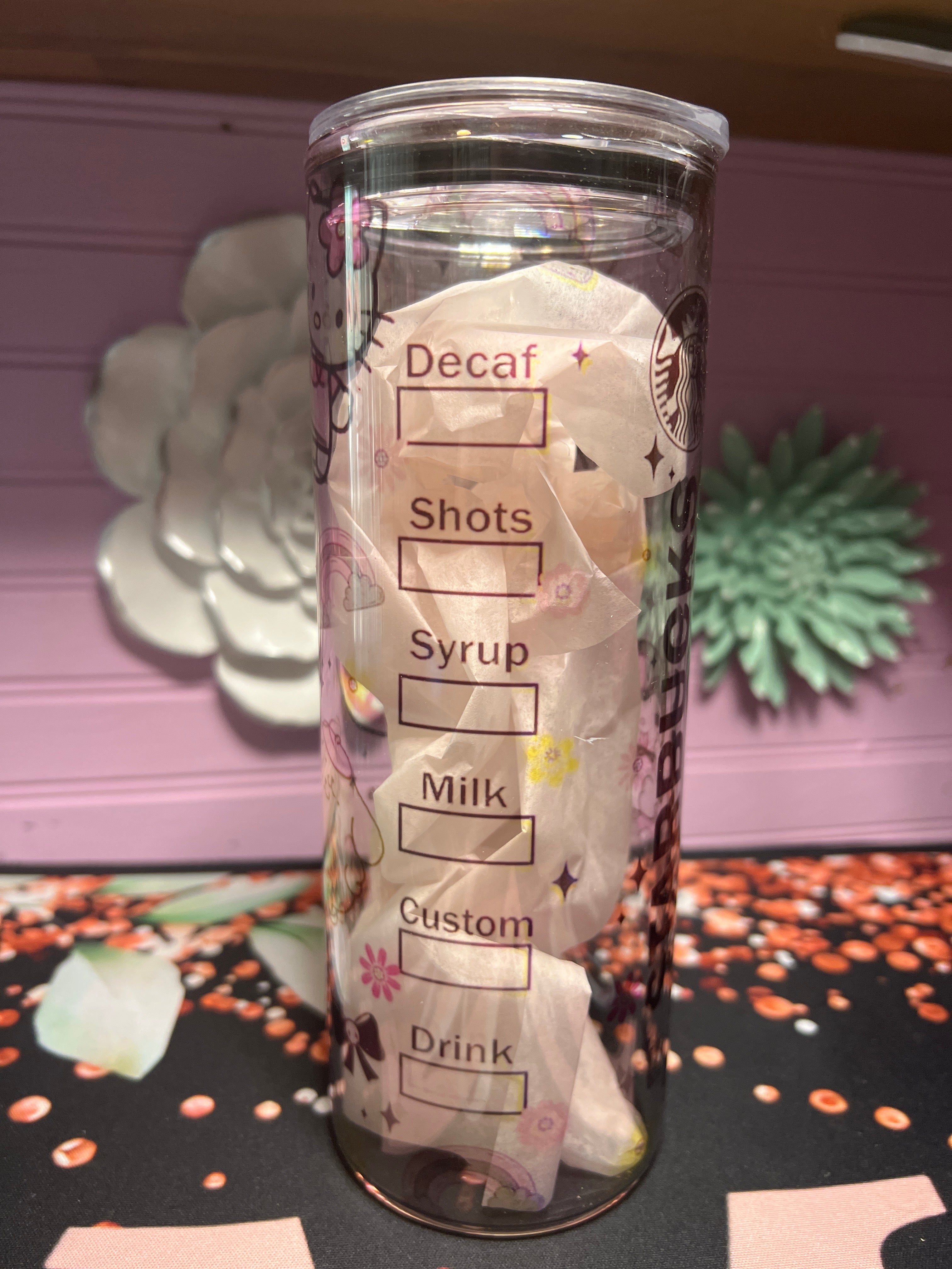 Kuromi glass cup 20 oz