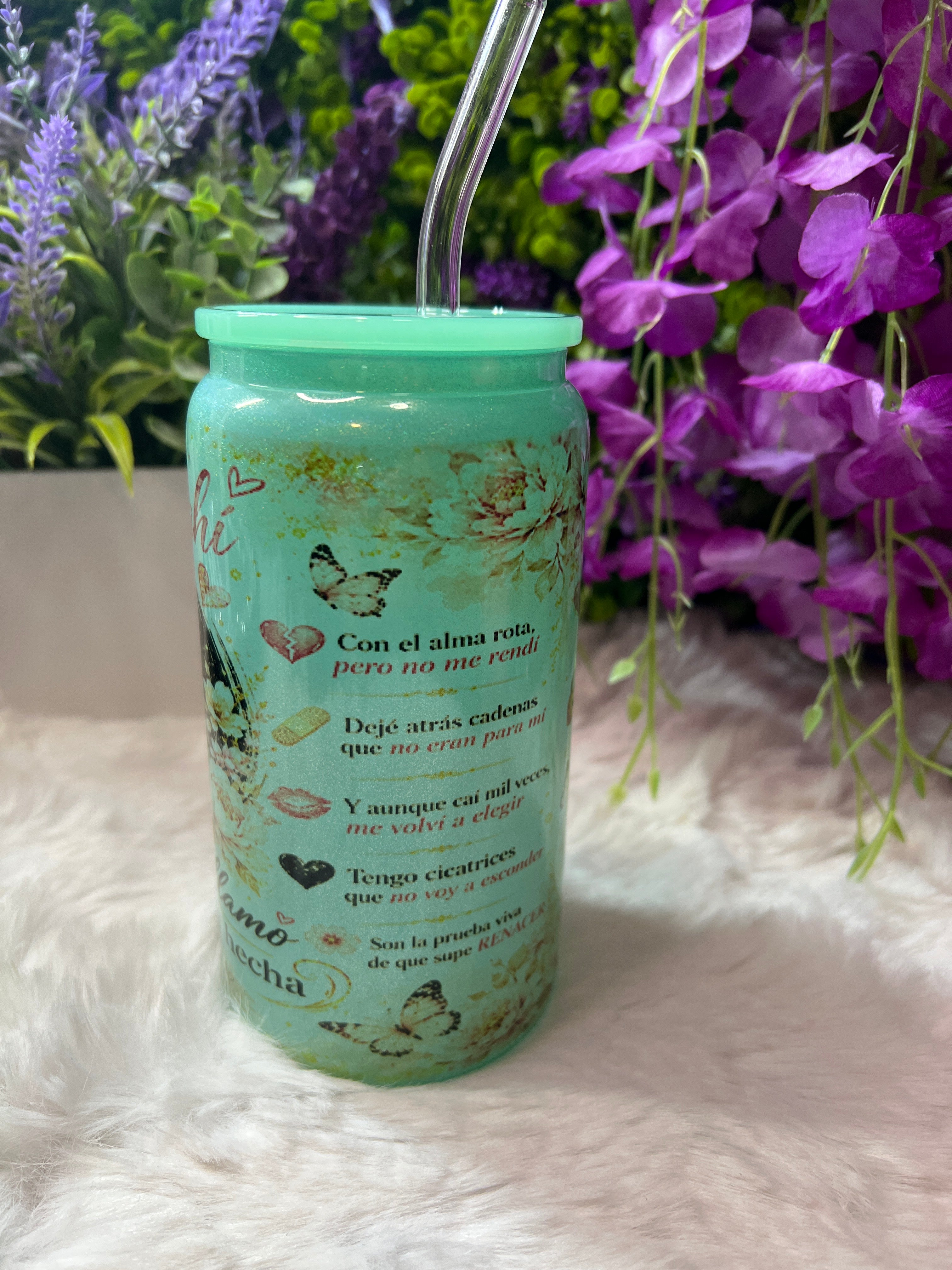Salí de ahí glass cup 16 oz