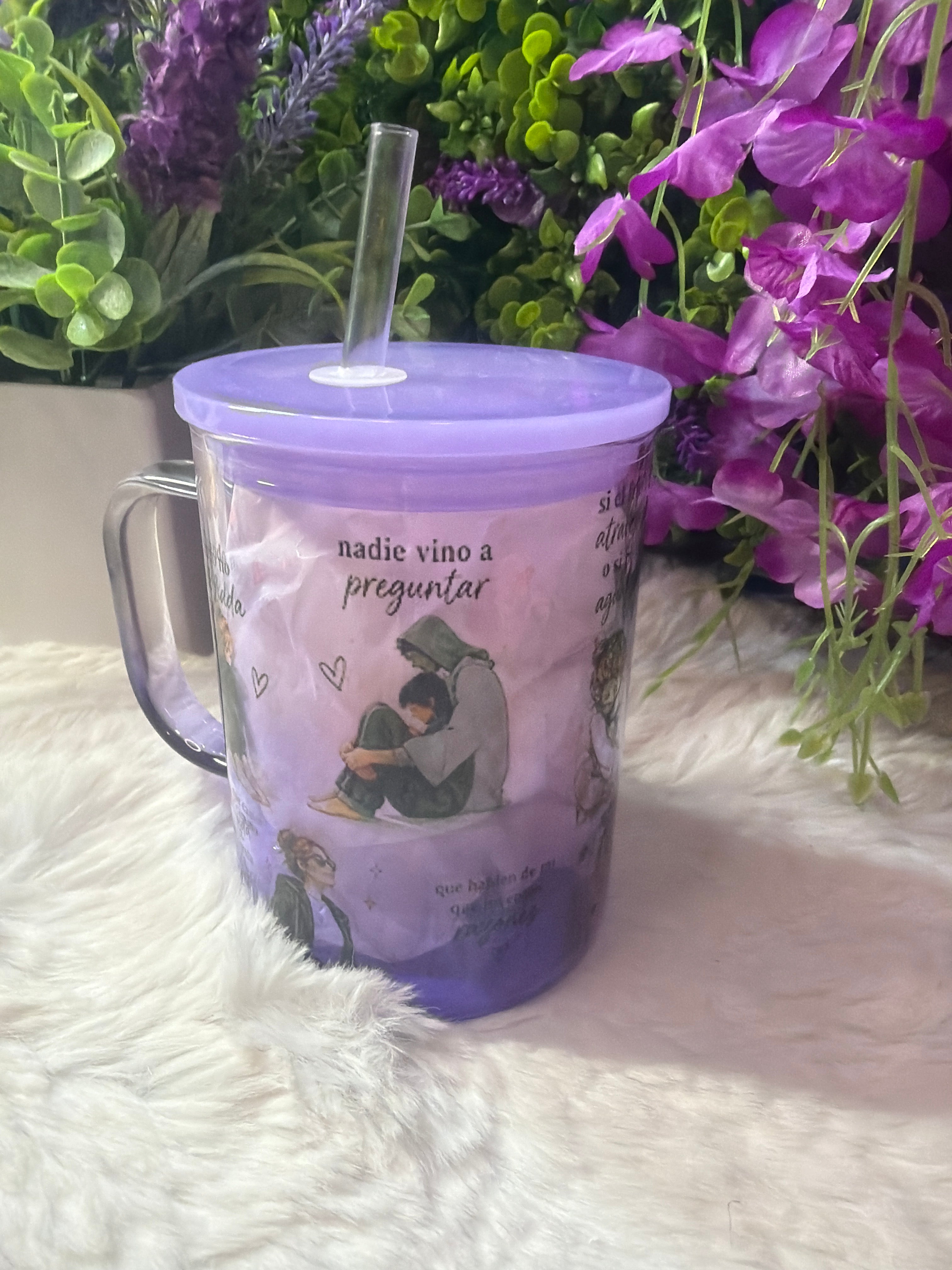 Que hablen de mi glass cup 17 oz