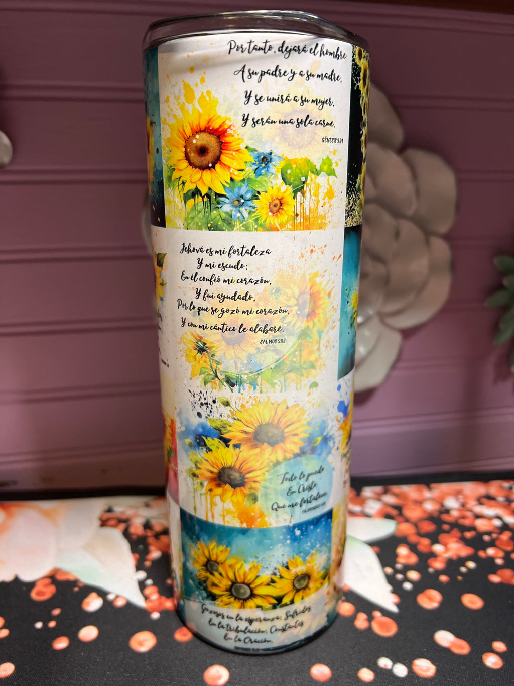 Textos bíblicos tumbler 20 oz