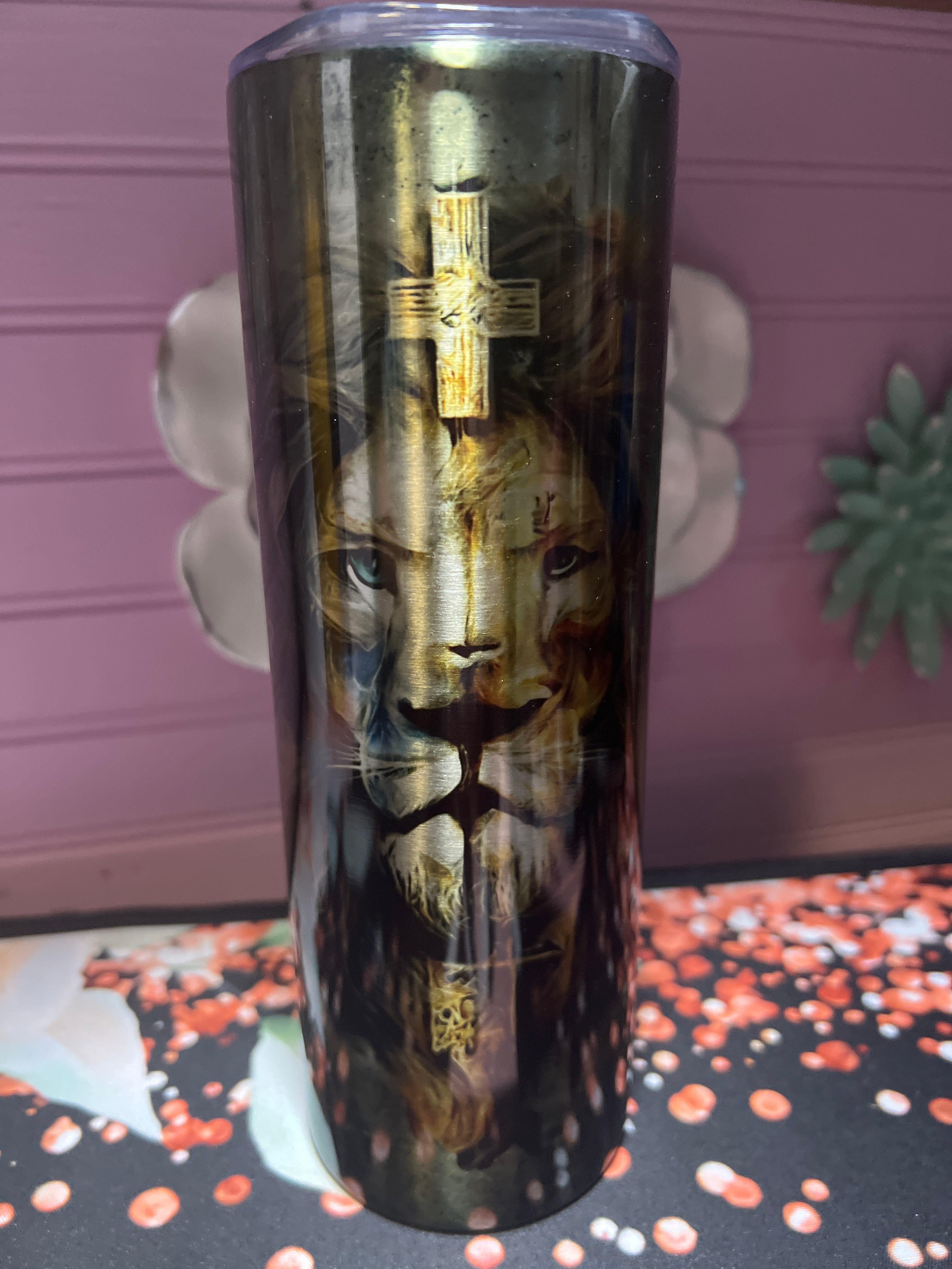 Jehova es tu guardador acero inoxidable tumbler 20oz
