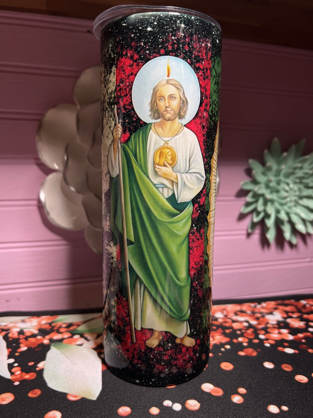 San Judas Tadeo tumbler 20oz