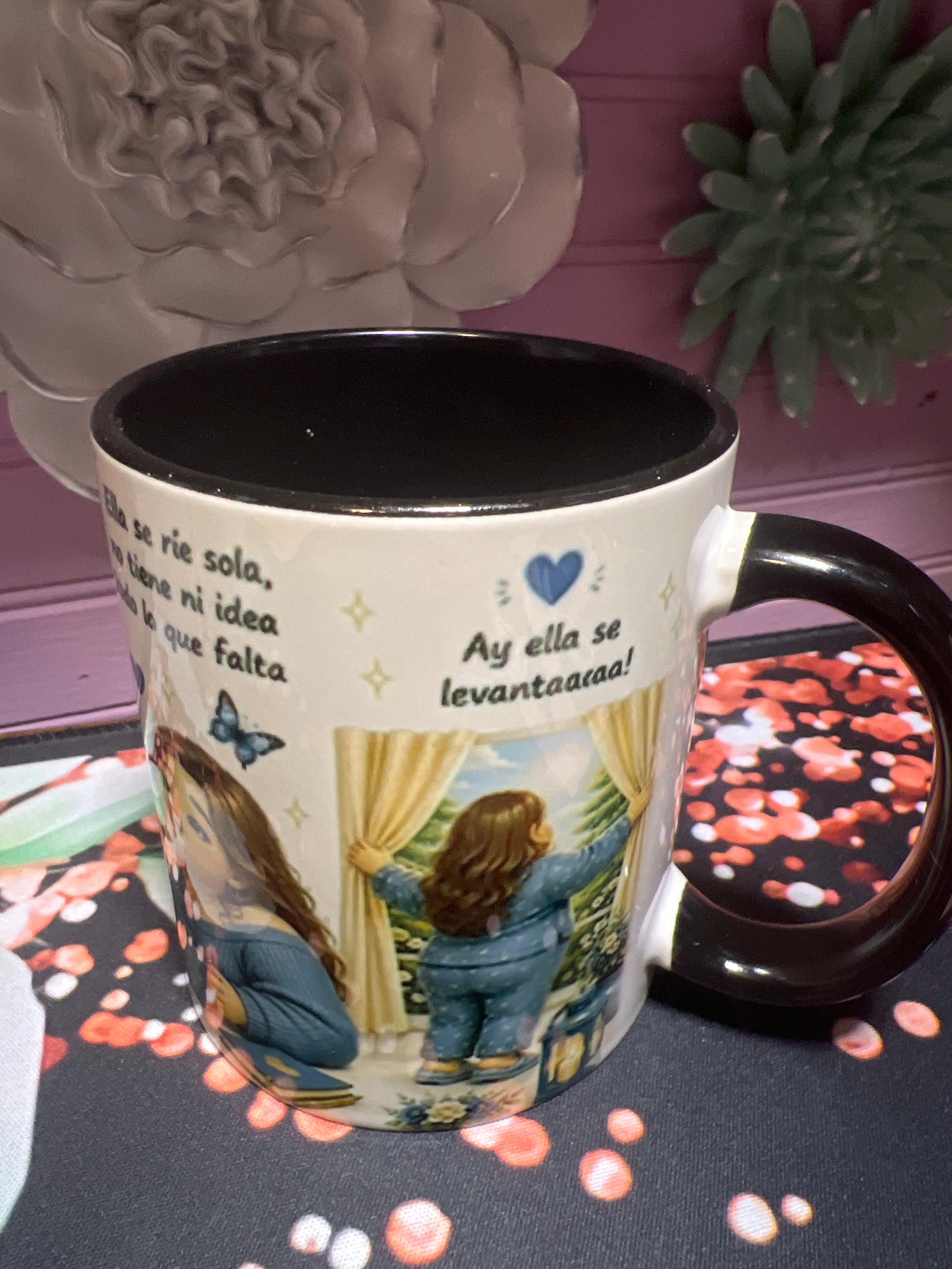 À la niña que fui taza negra 11 oz