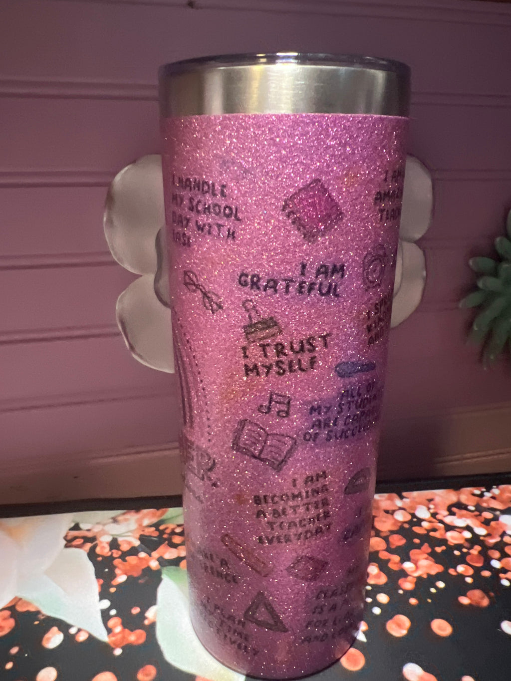 Teacher daily affirmations tumbler 20 oz