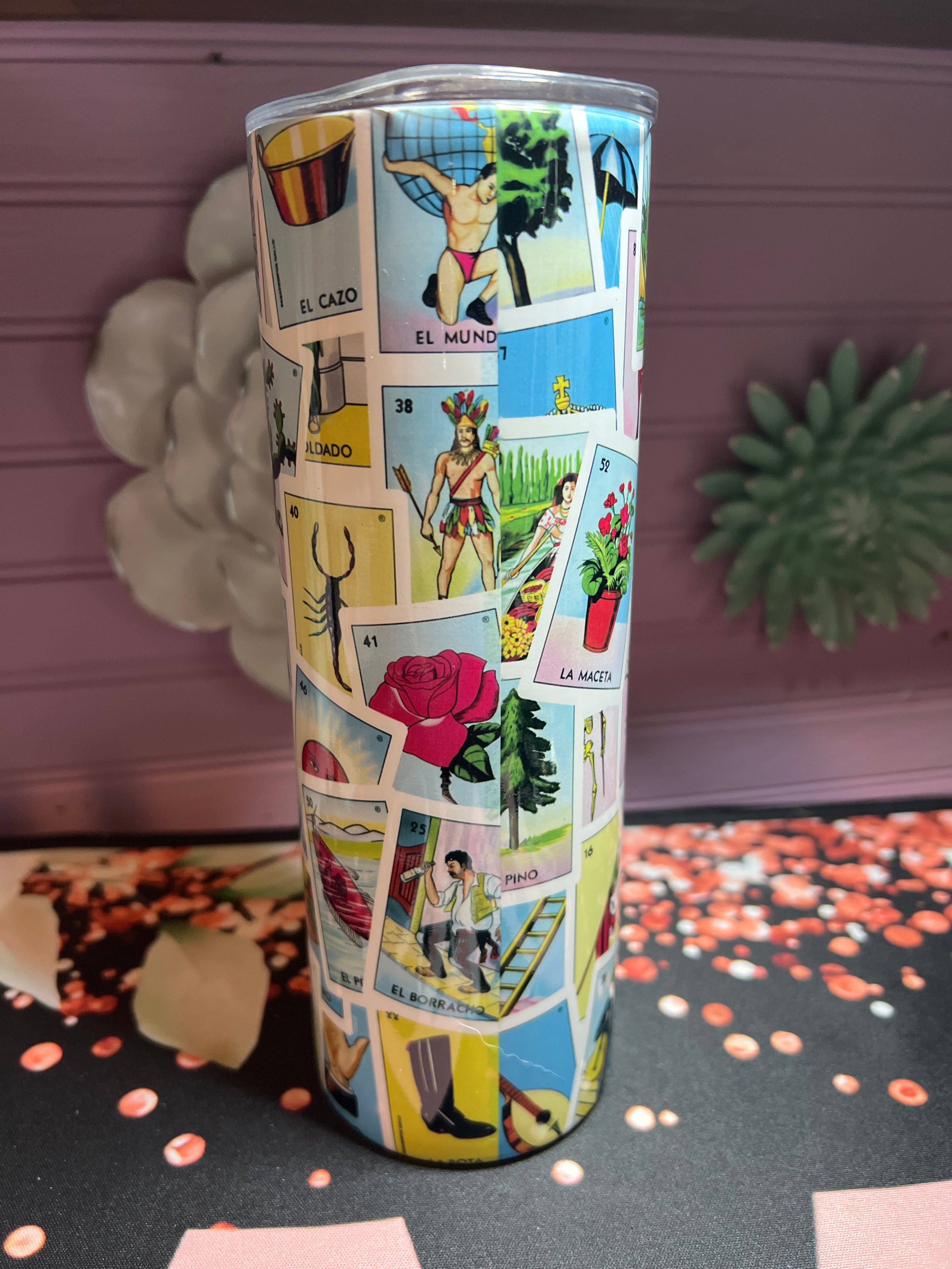 Lotería mexicana tumbler 20 oz