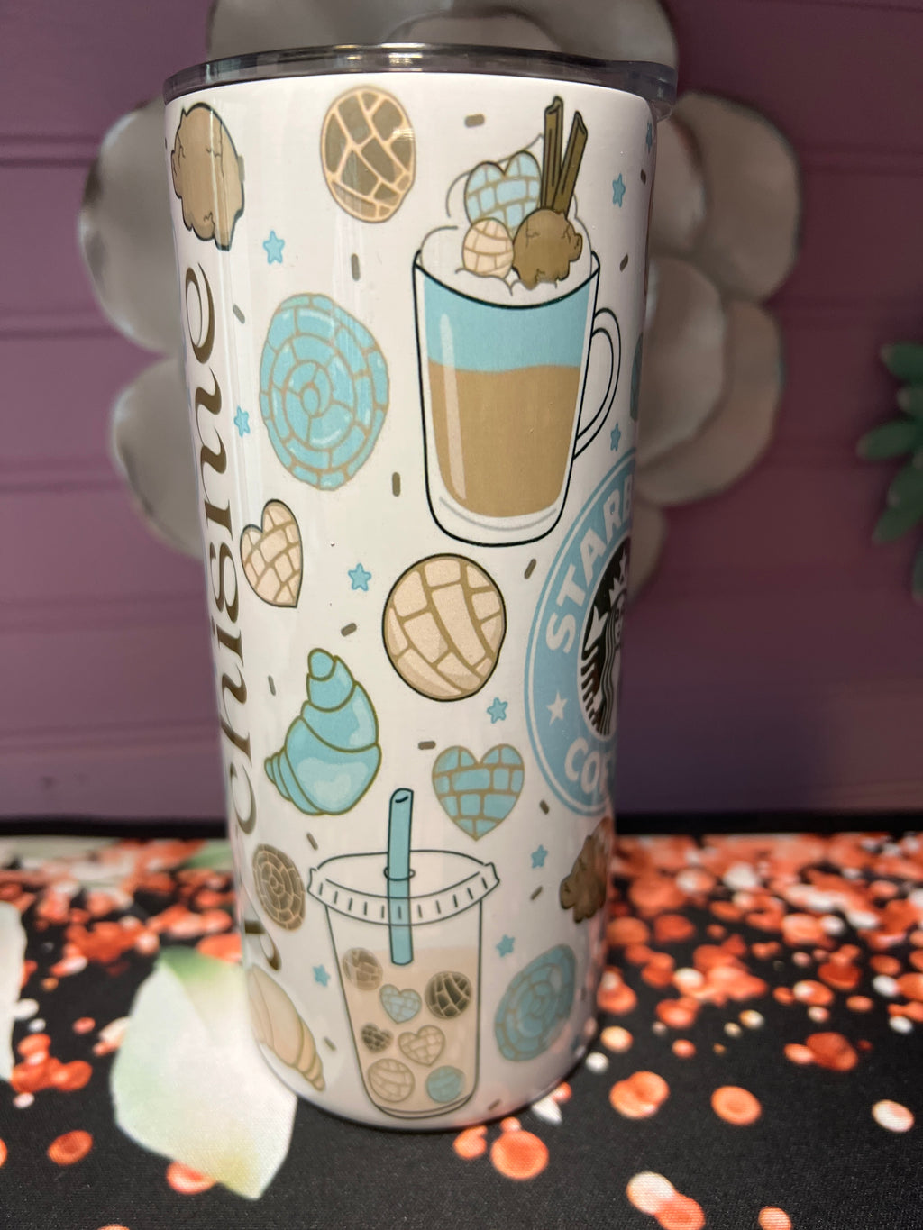 Cafecito y chisme tumbler 15 oz