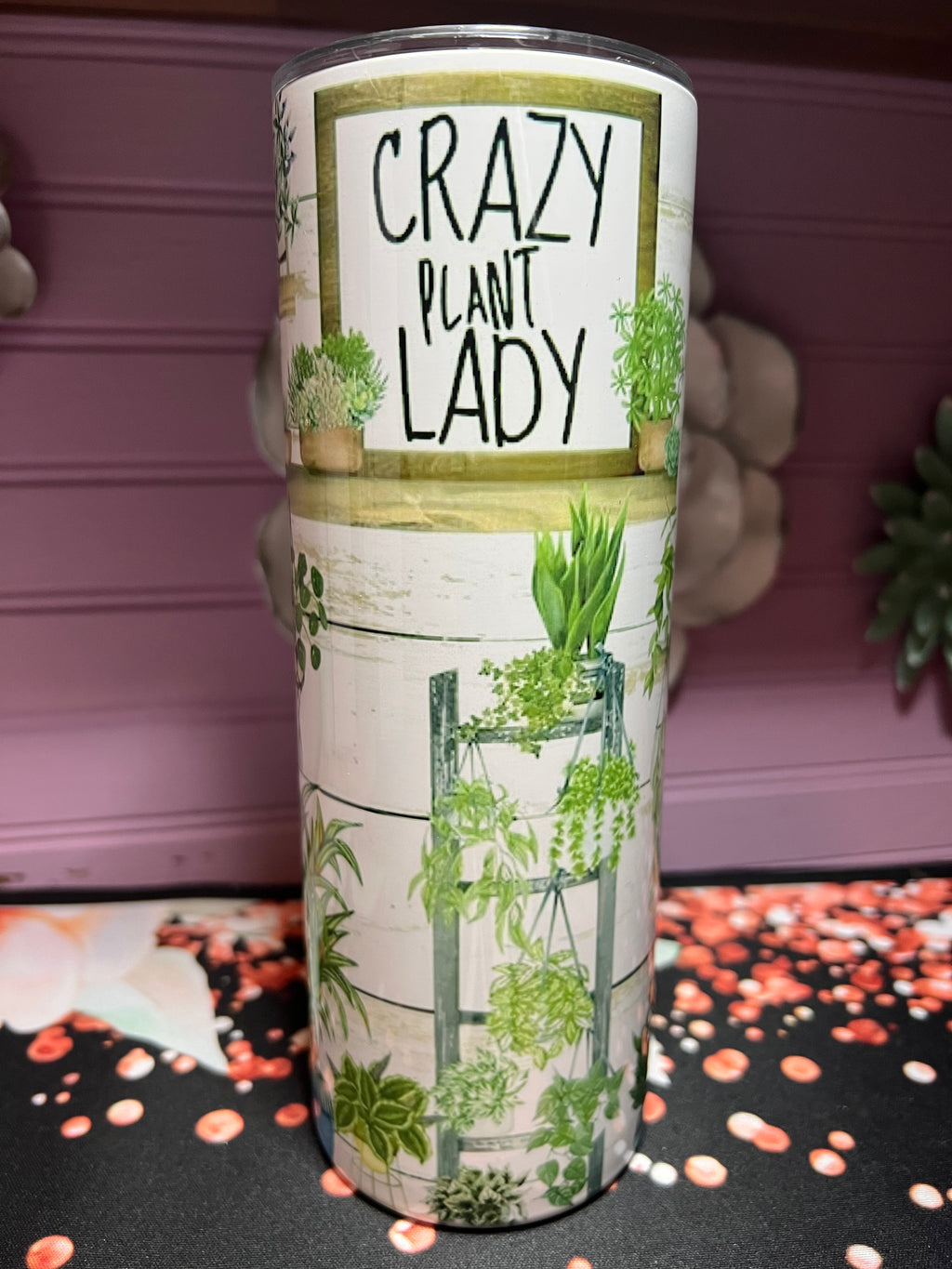 Tumbler 20 oz. Grazy plant lady tumbler
