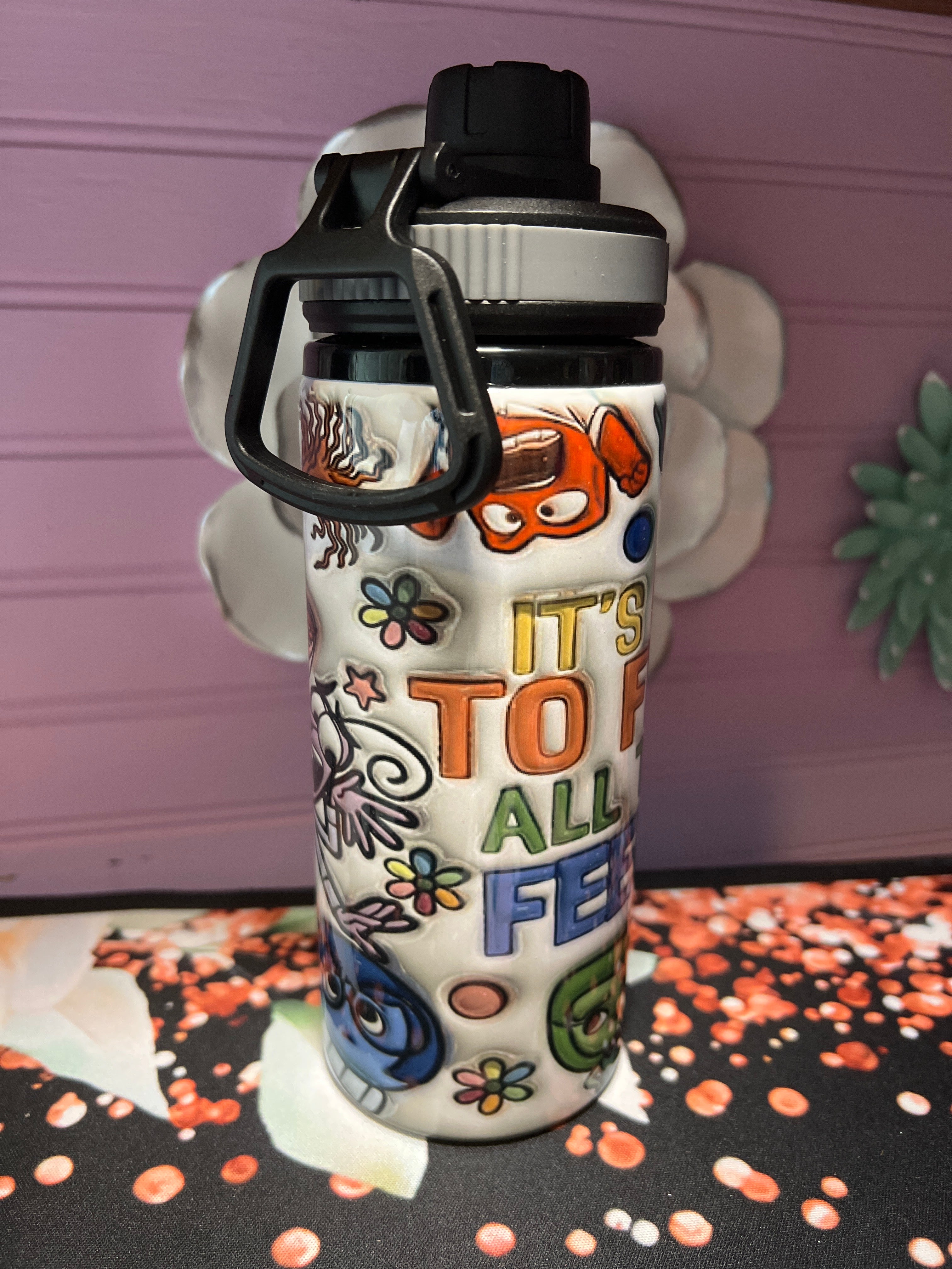 3D It’s ok To Feel All The  Feels tumbler 20oz