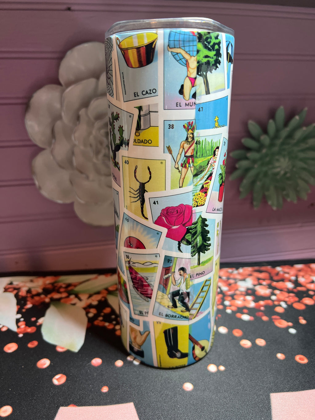 Lotería mexicana tumbler 20 oz