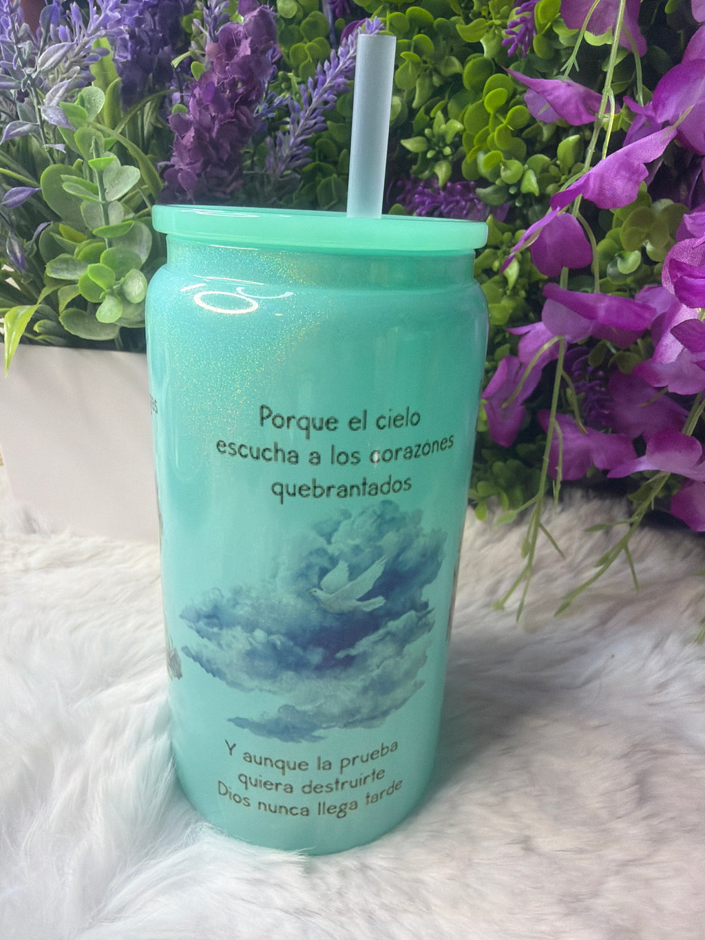 Hay poder en la oración glass cup 16 oz