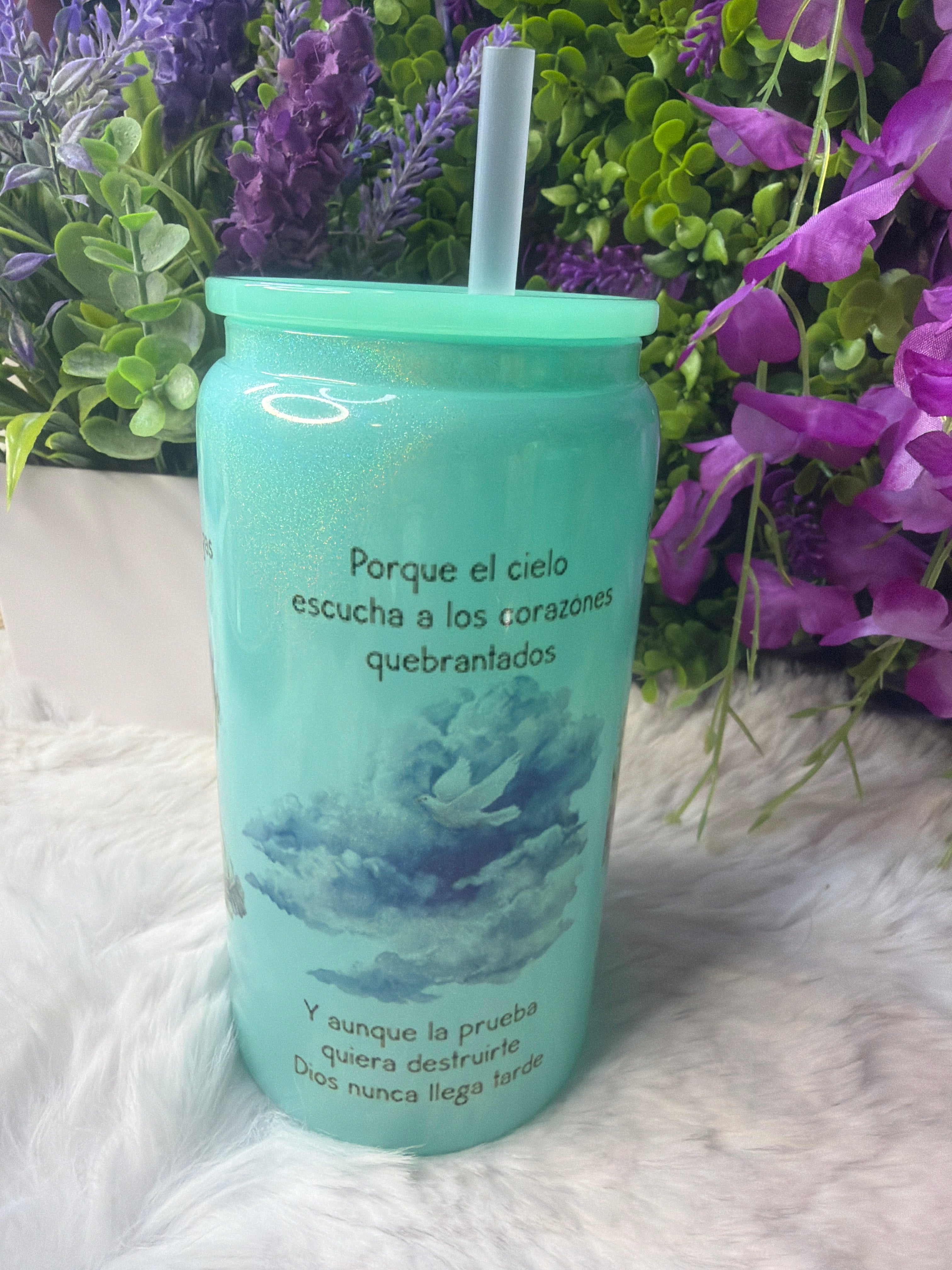 Hay poder en la oración glass cup 16 oz