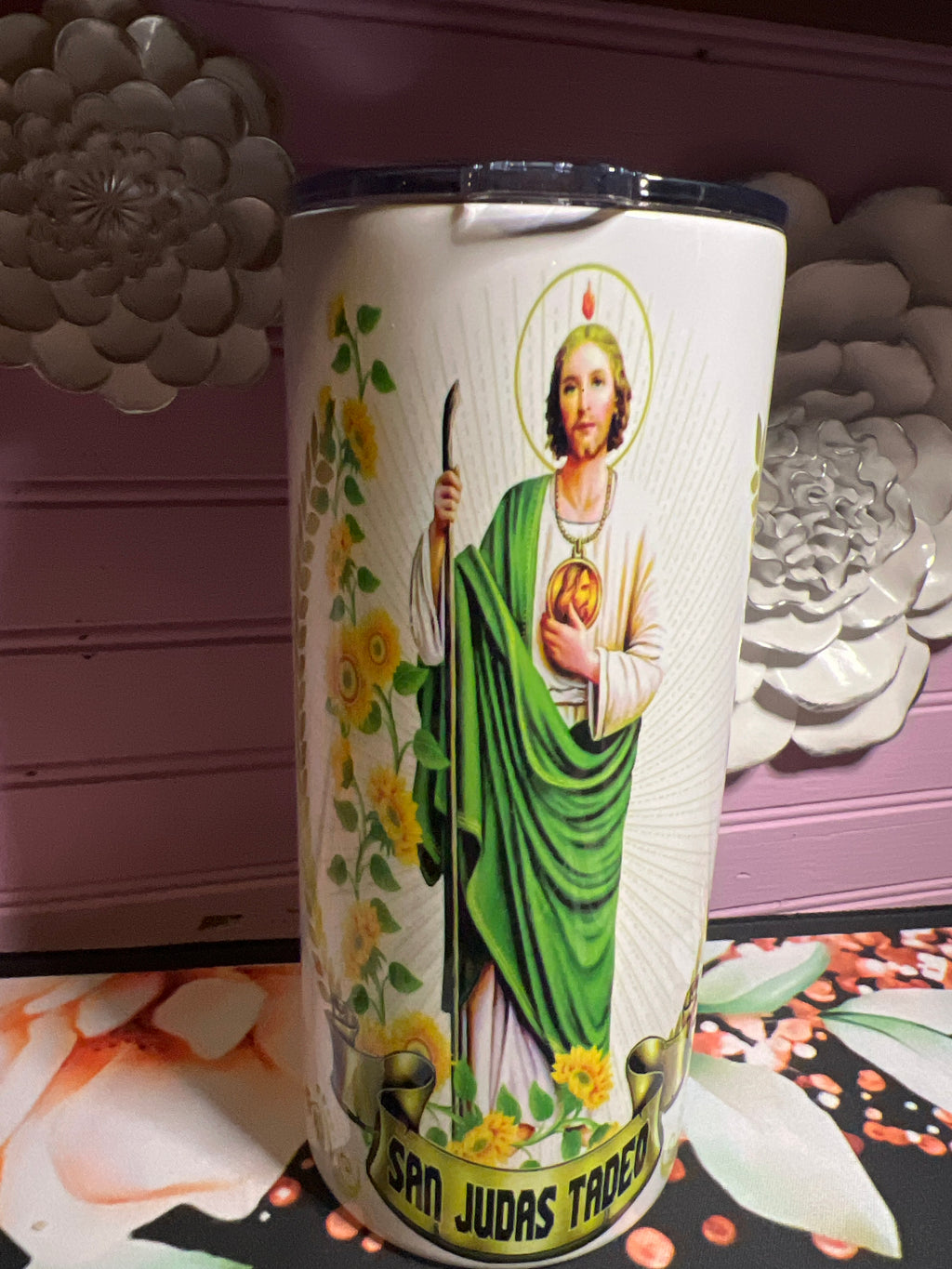 San Judas Tadeo tumbler 22 oz
