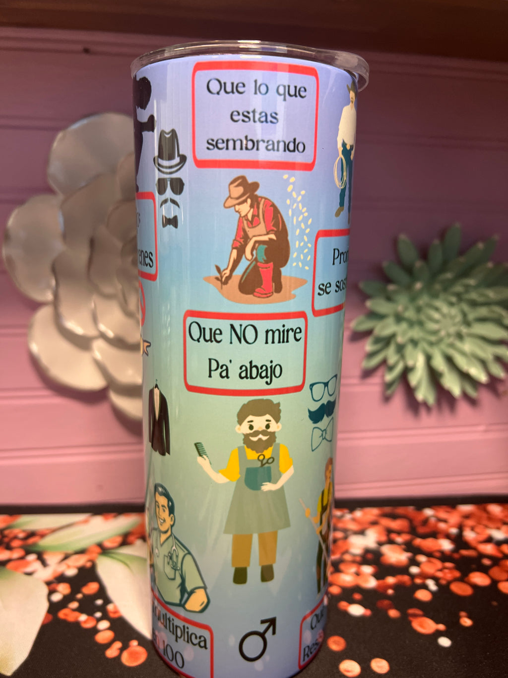 Ayer hablé con Dios tumbler 20 oz