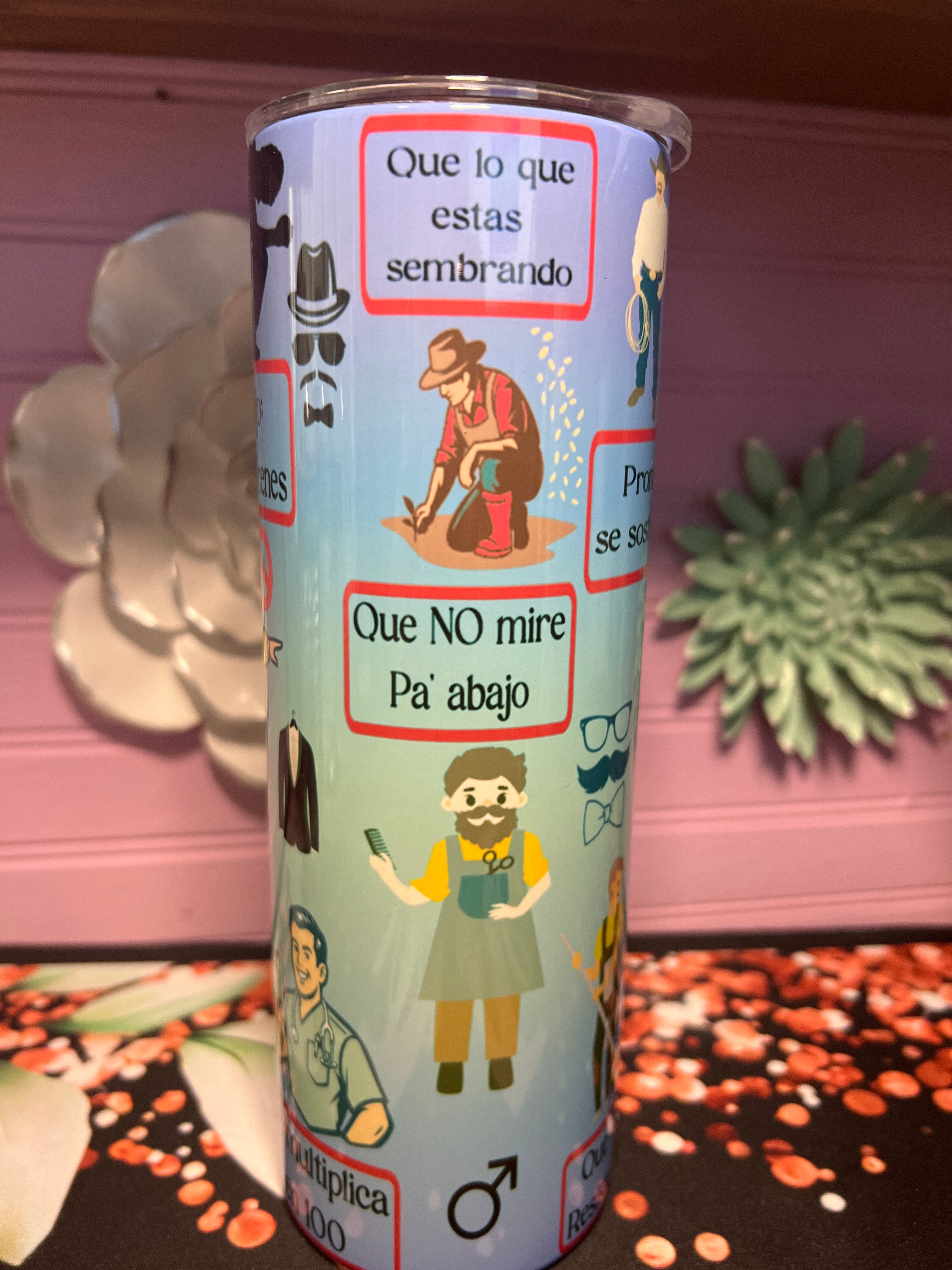 Ayer hablé con Dios tumbler 20 oz