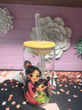Mulan stickers UV-DTF glass cup 16 oz