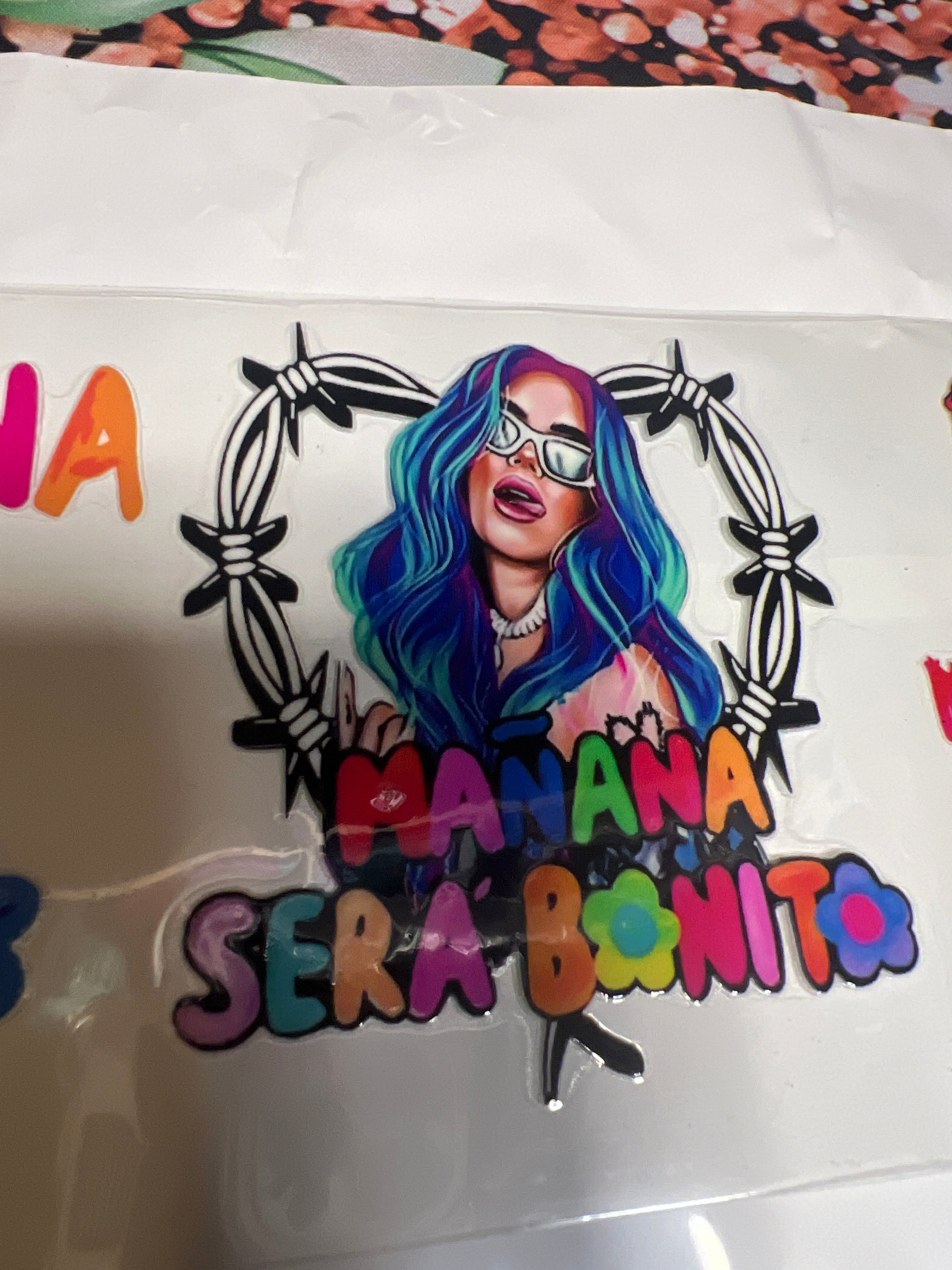 Mañana será bonito stickers UV DTF