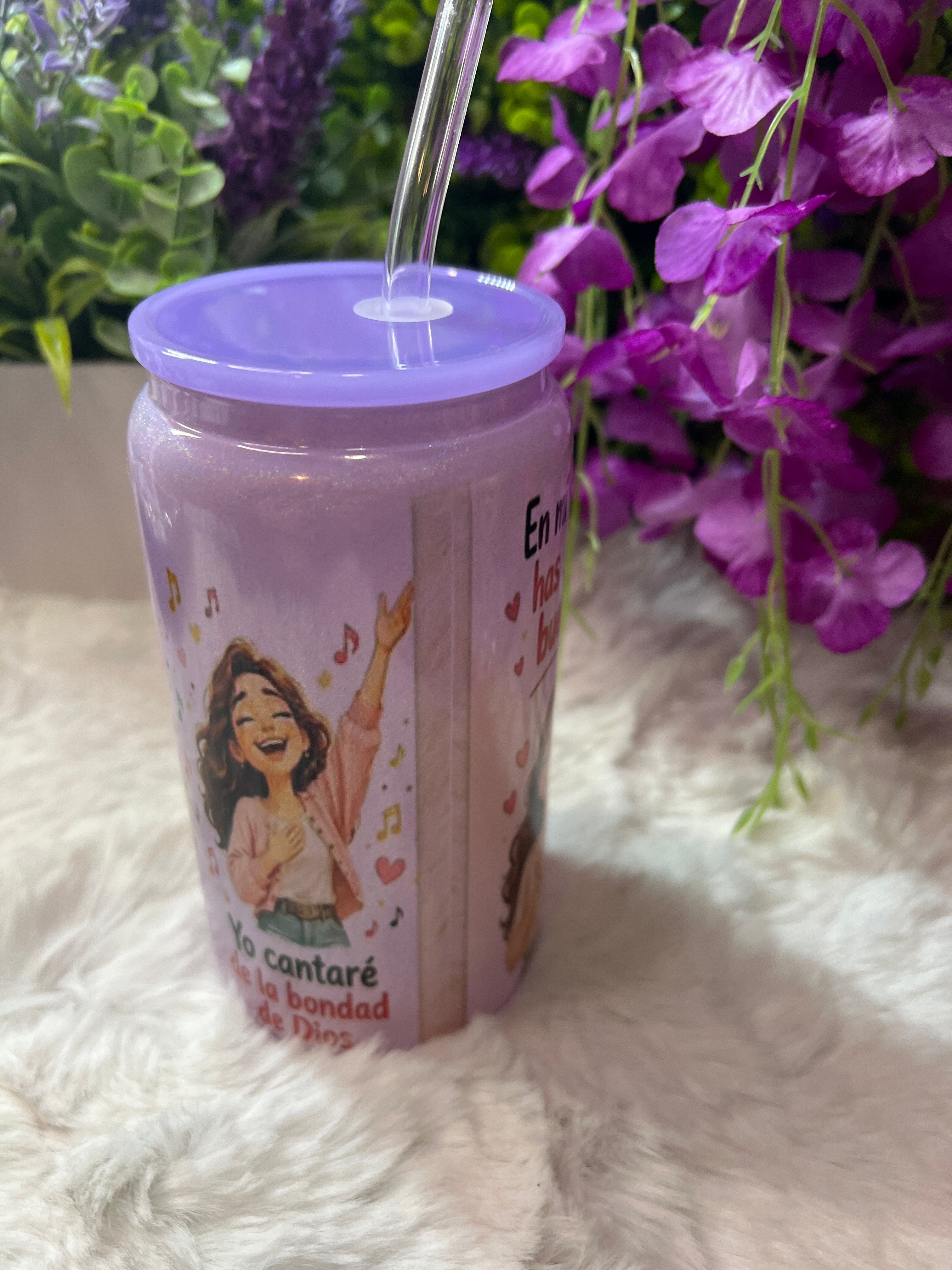 La bondad de Dios glass cup 16 oz