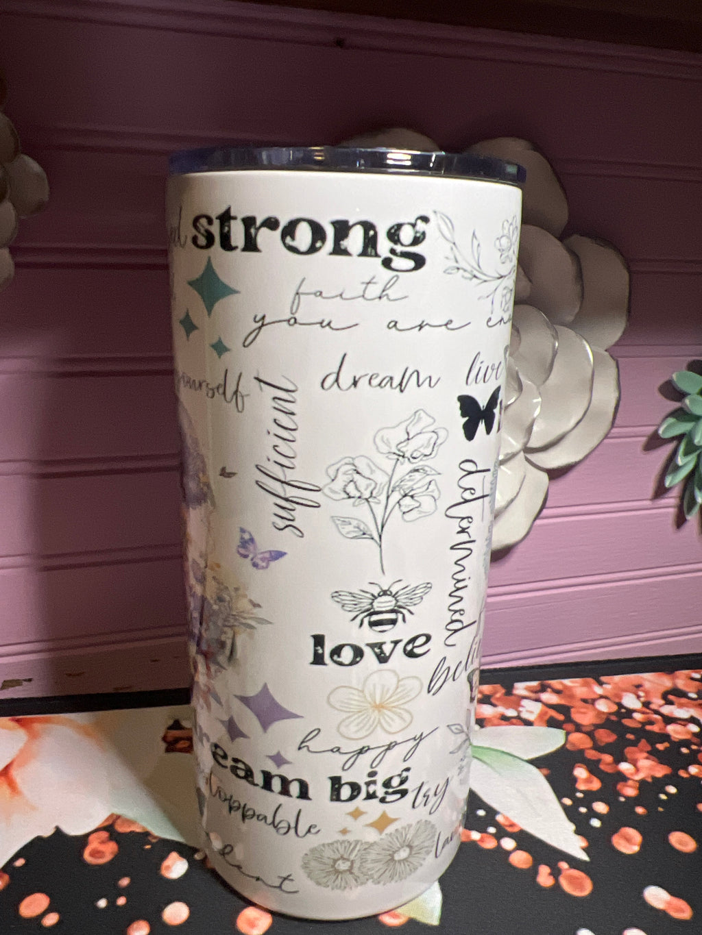 Inspirational tumbler 22 oz