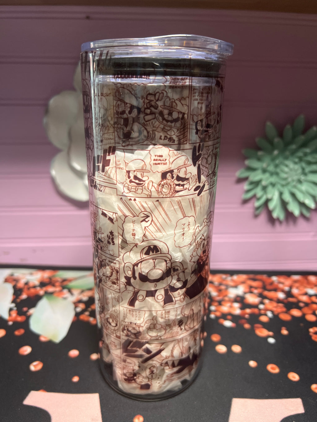 Mario & Luigi glass cup 20 oz