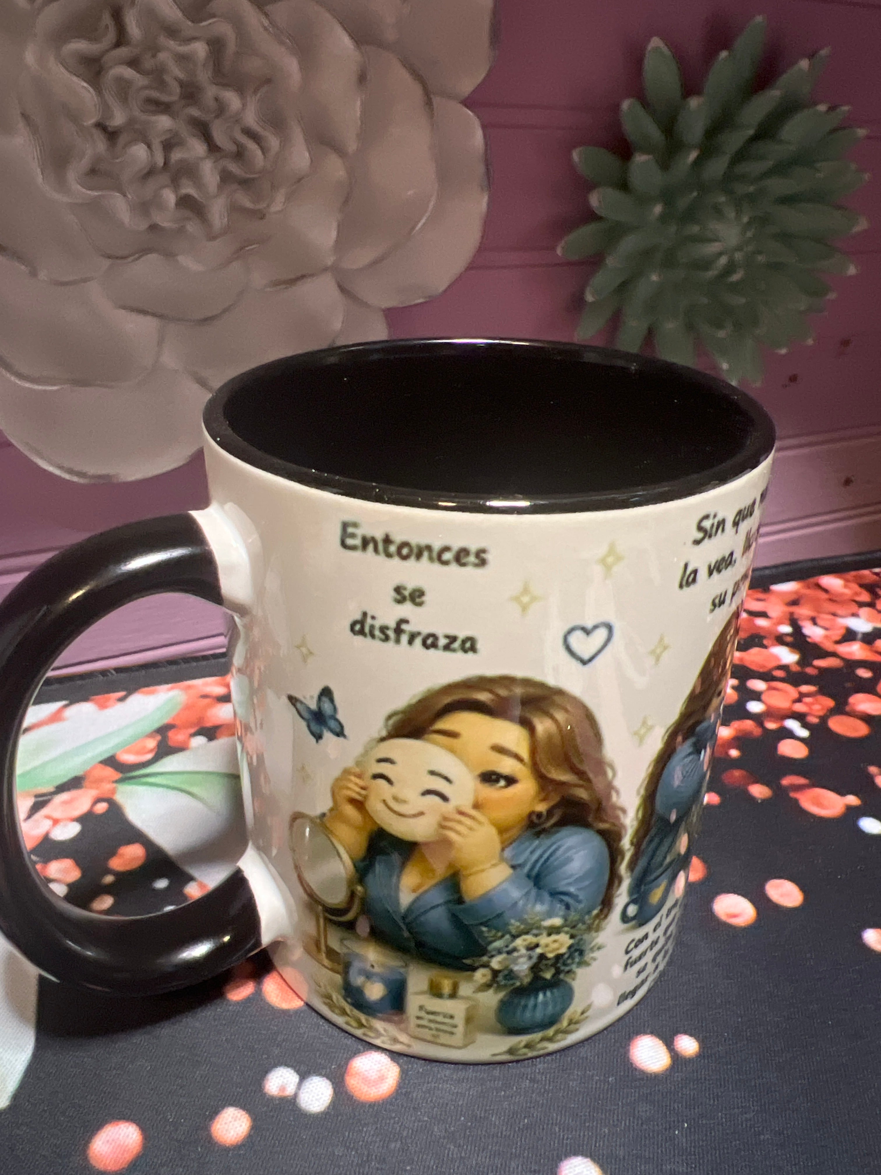À la niña que fui taza negra 11 oz