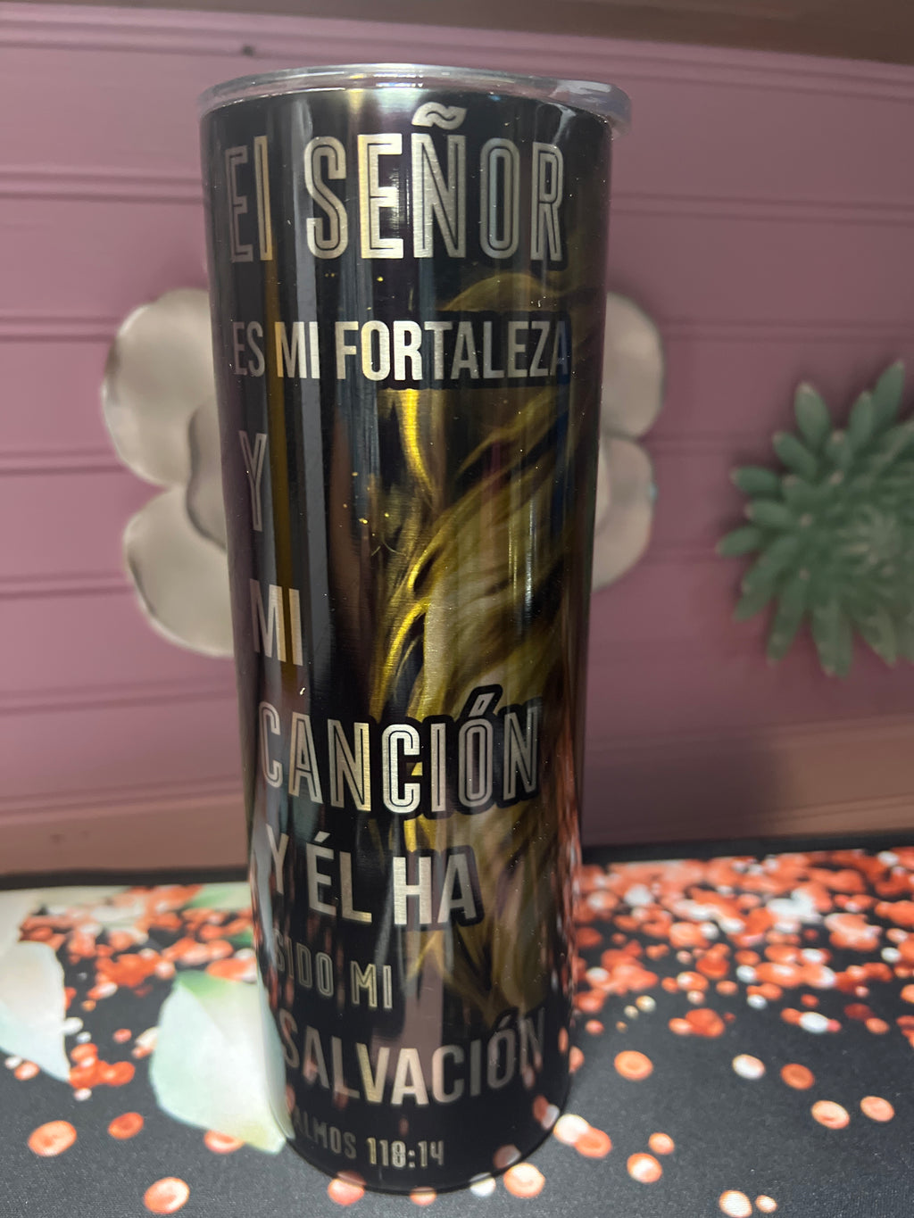 Hombre de Fe acero inoxidable tumbler 20 oz
