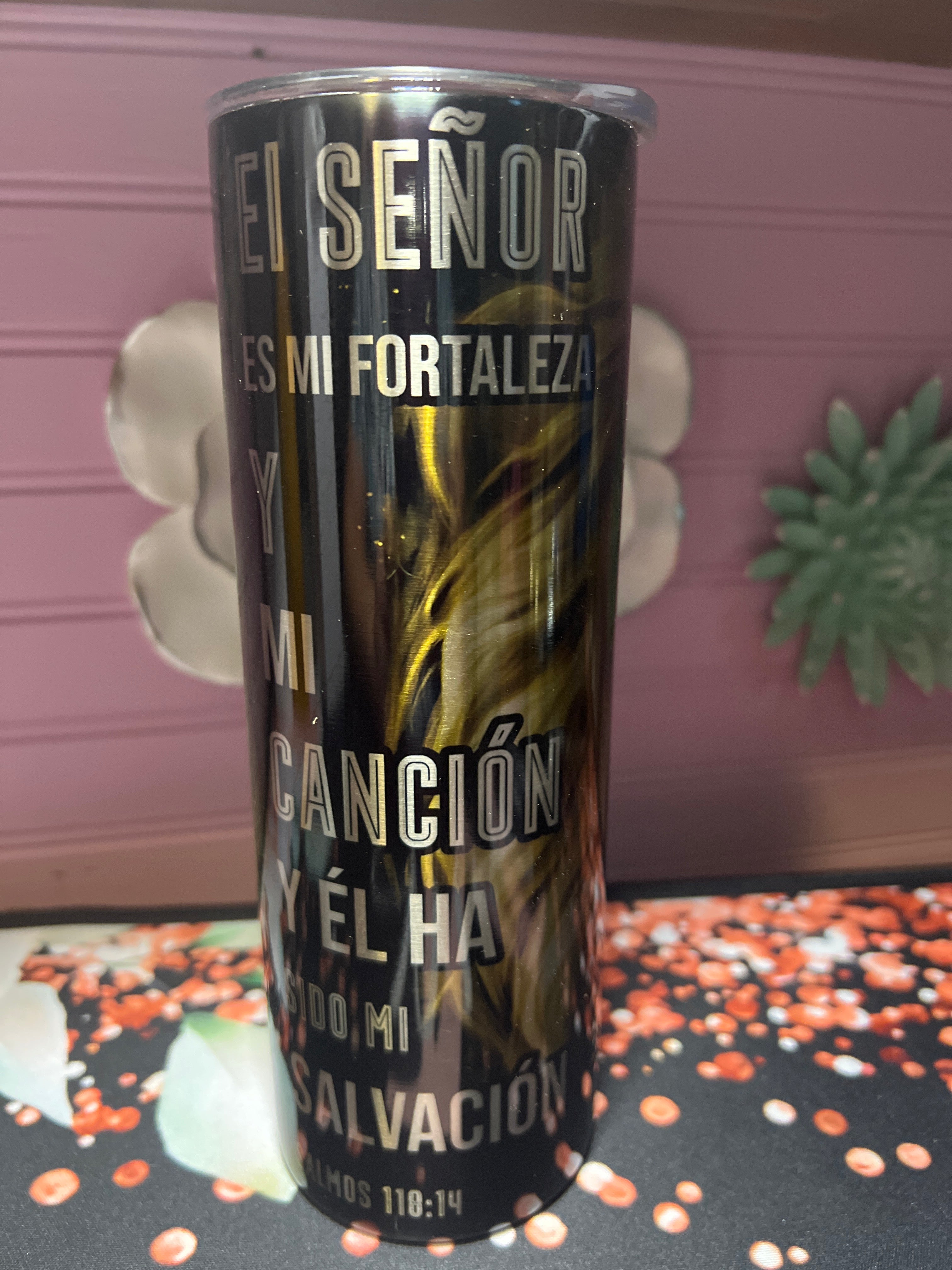 Hombre de Fe acero inoxidable tumbler 20 oz