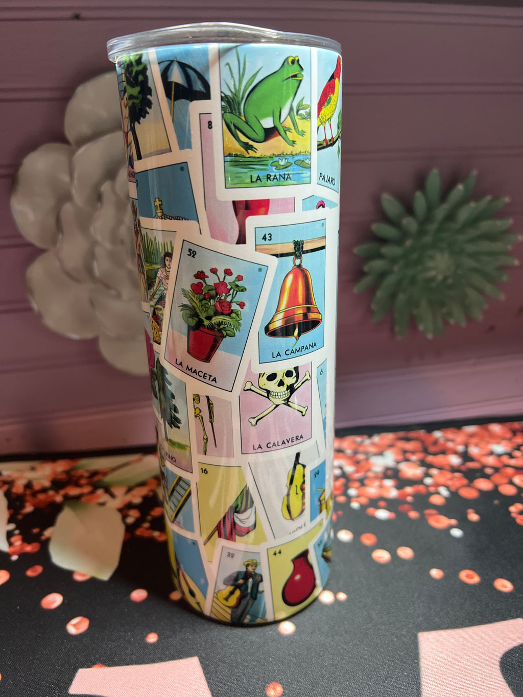 Lotería mexicana tumbler 20 oz