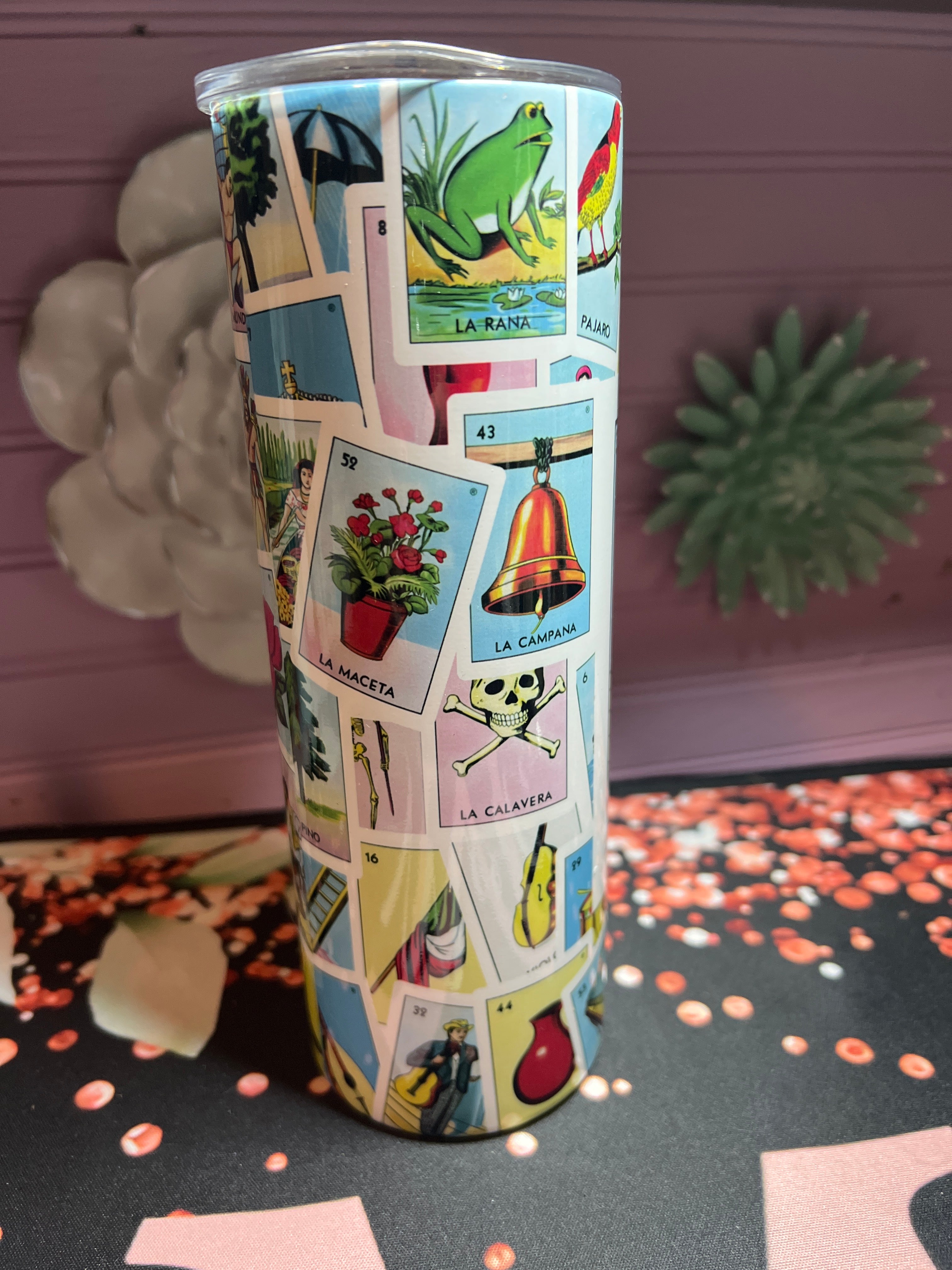 Lotería mexicana tumbler 20 oz