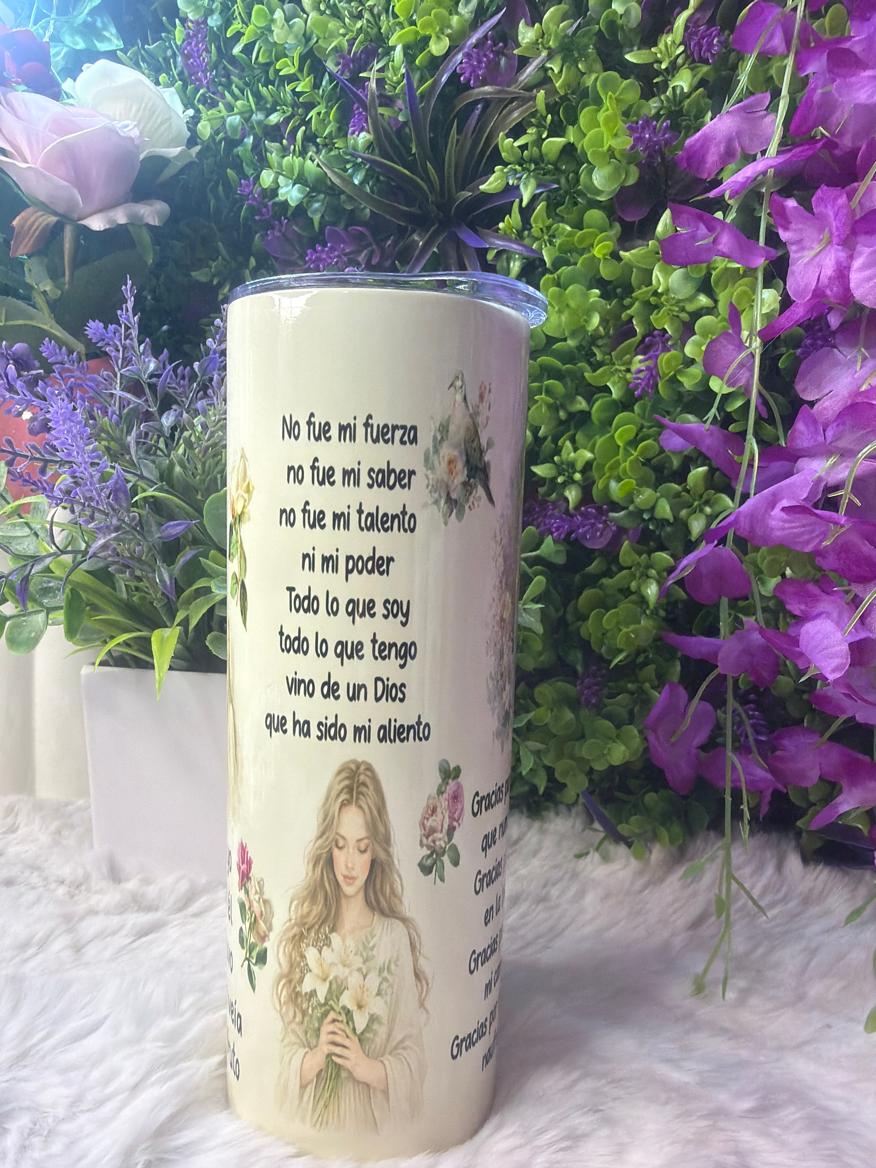 La huella de Dios en mi vida tumbler 20 oz