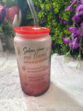 Salí de ahí Frosted glass cup 16 oz