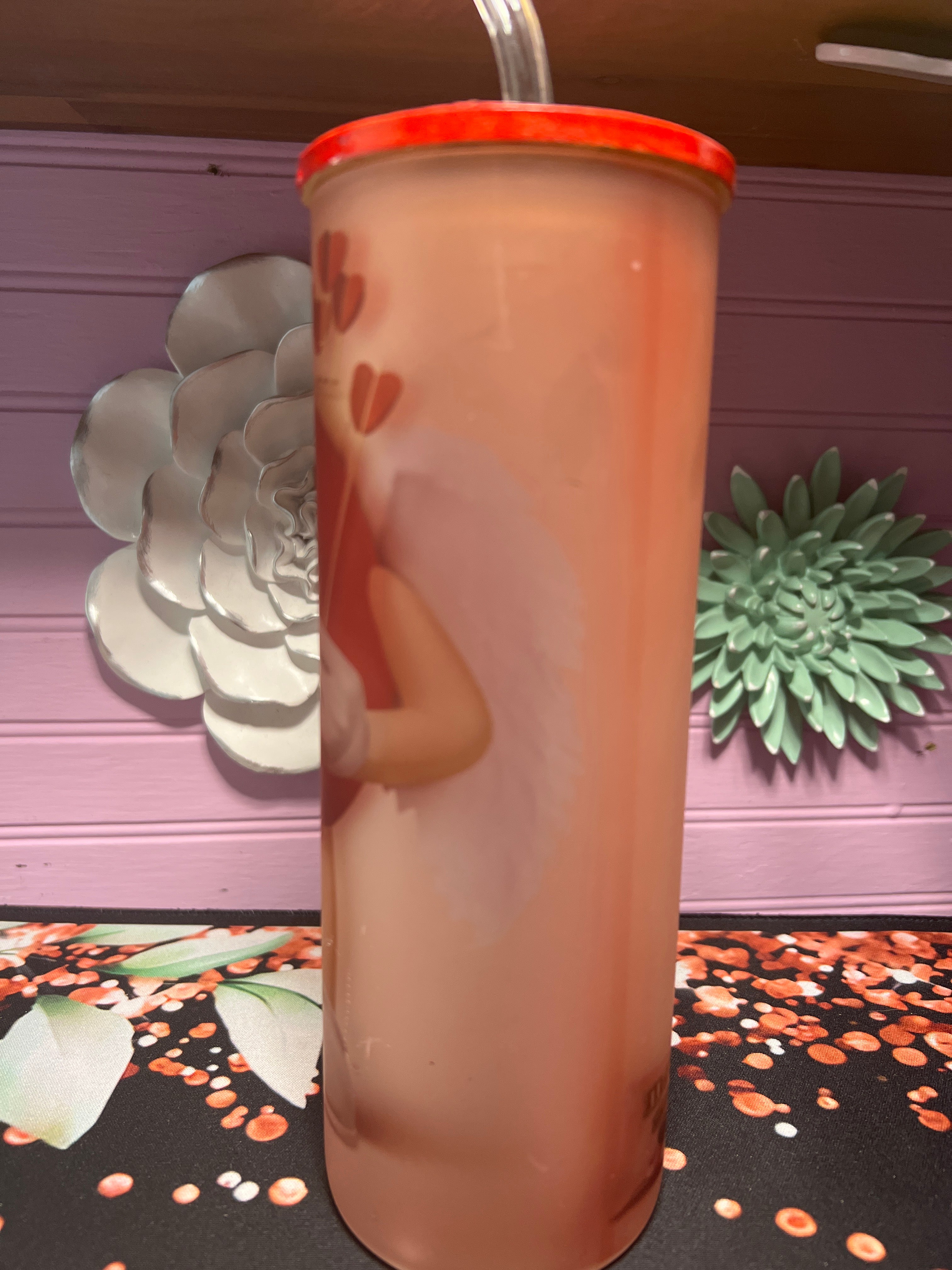 “m&m” Frosted glass cup 20 oz