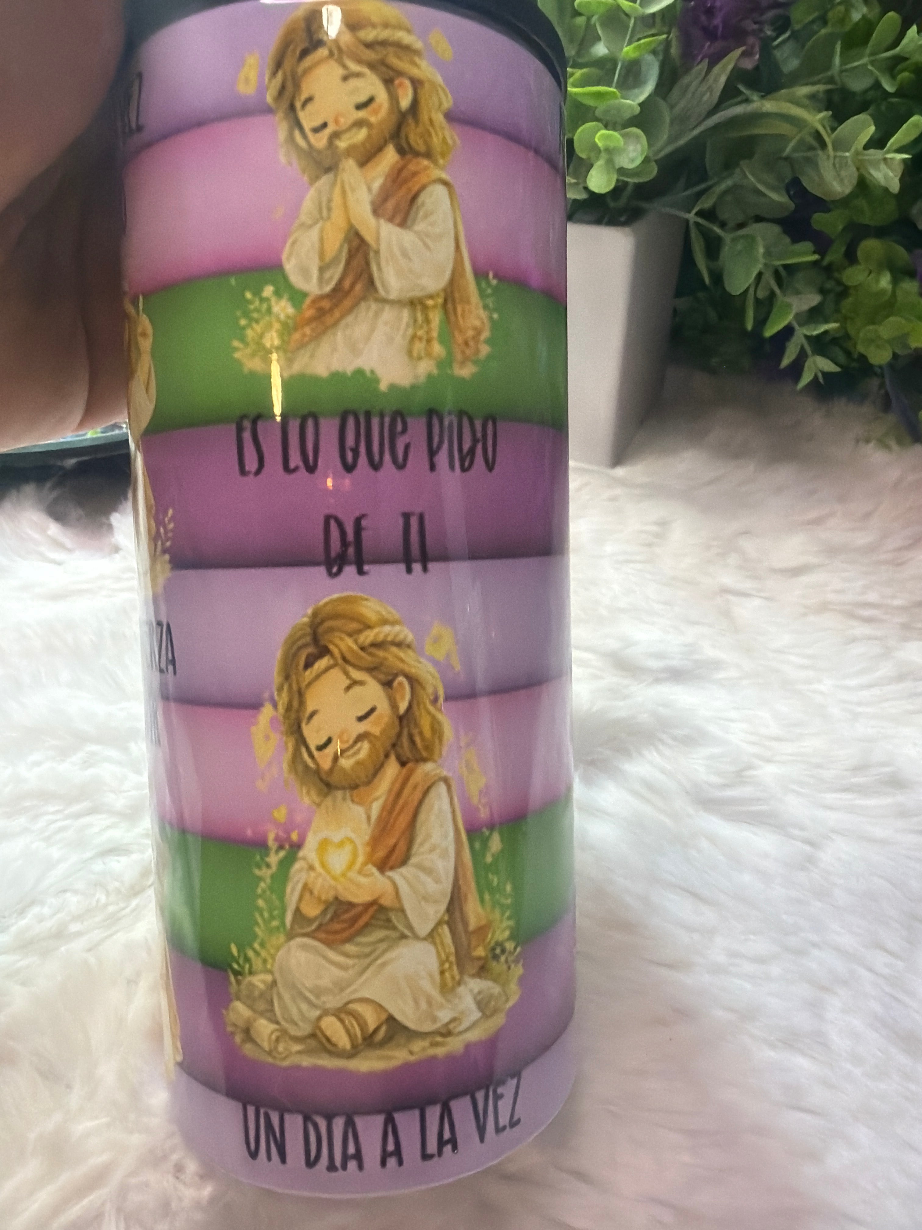 Un día a la vez tumbler 15 oz