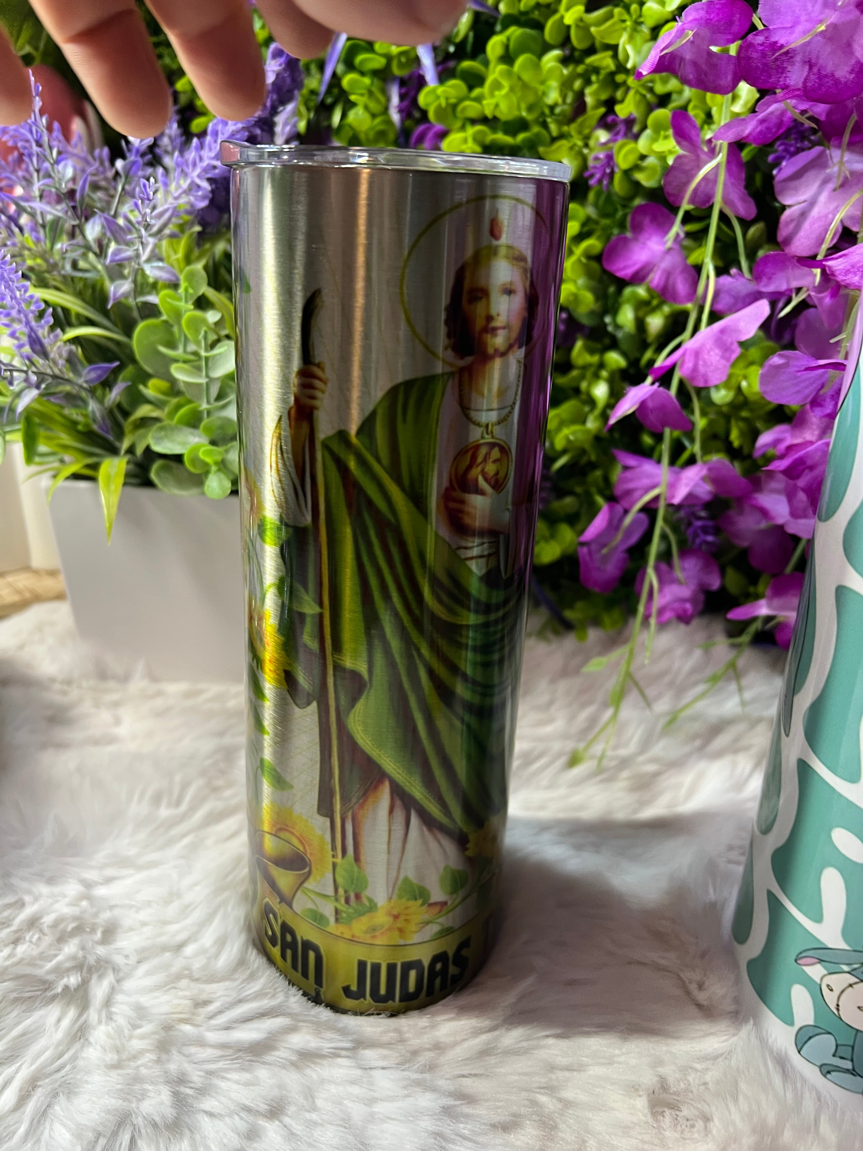 San Judas Tadeo acero inoxidable tumbler 20 oz