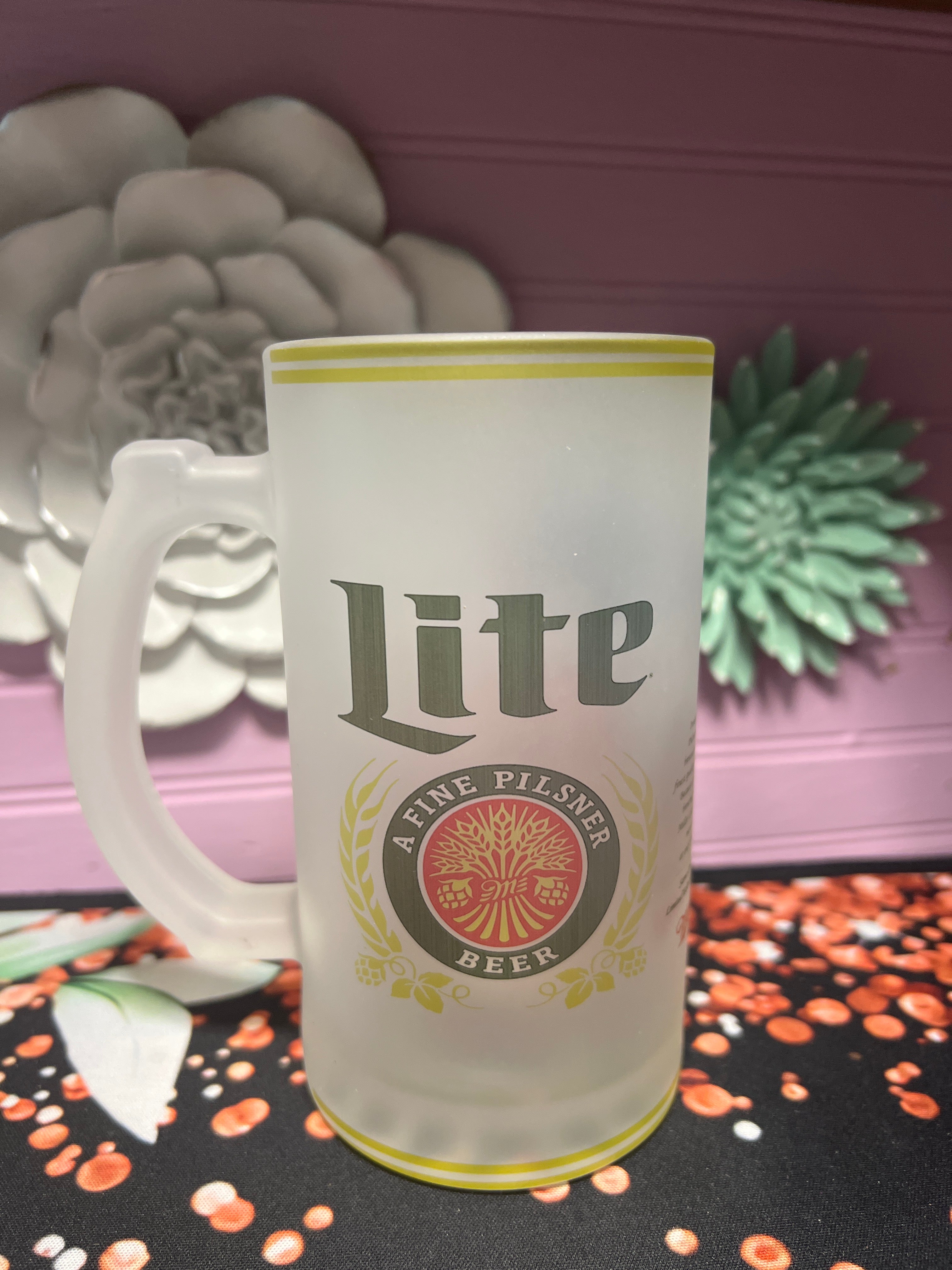 Tarro frosted glass cup 16 oz