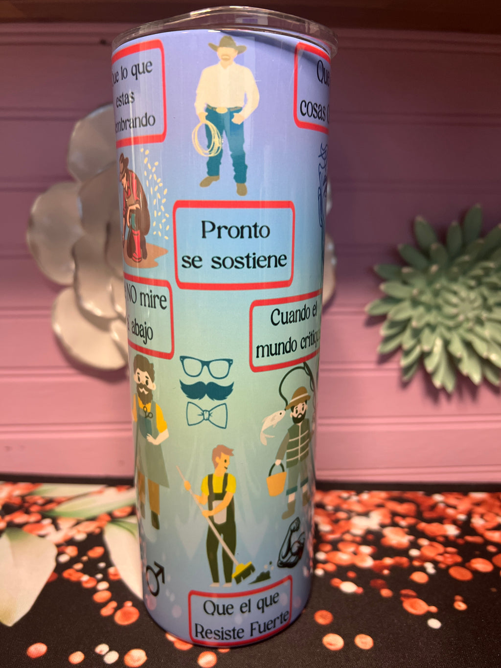 Ayer hablé con Dios tumbler 20 oz