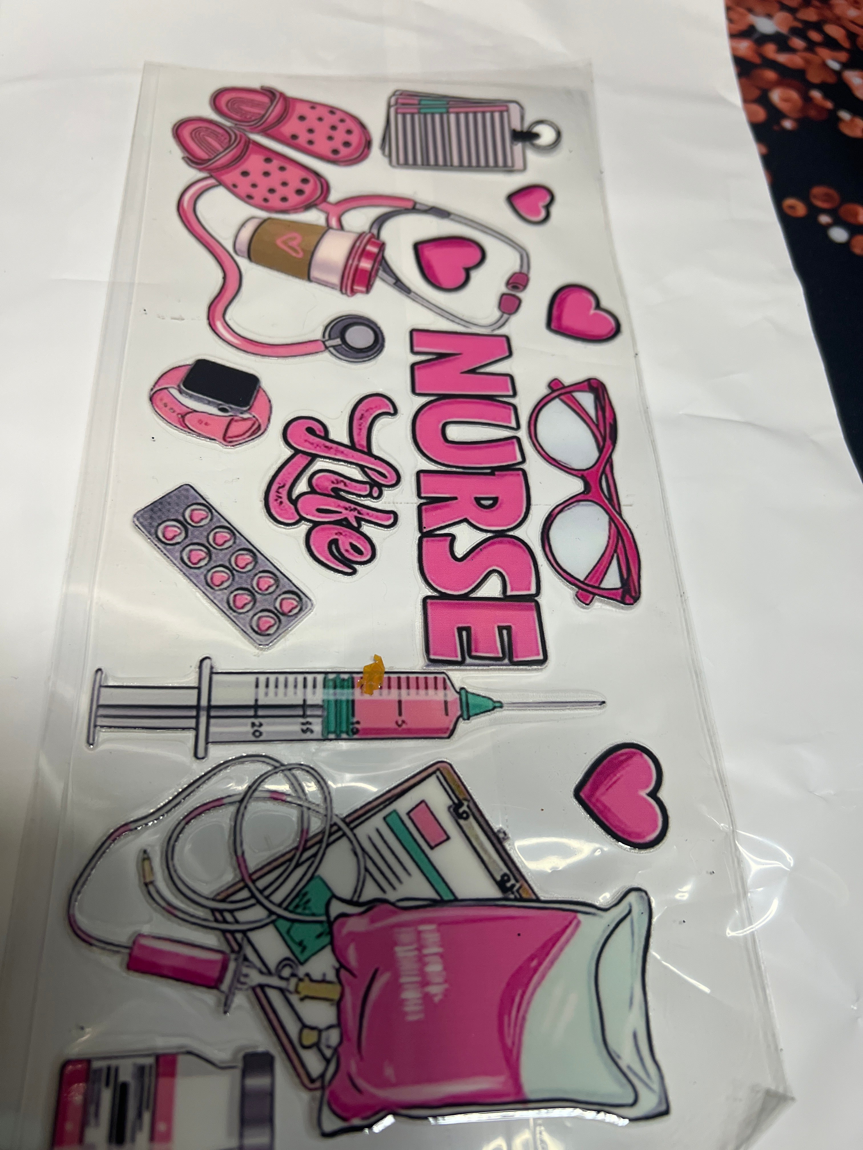 Nurse Life stickers UV DTF