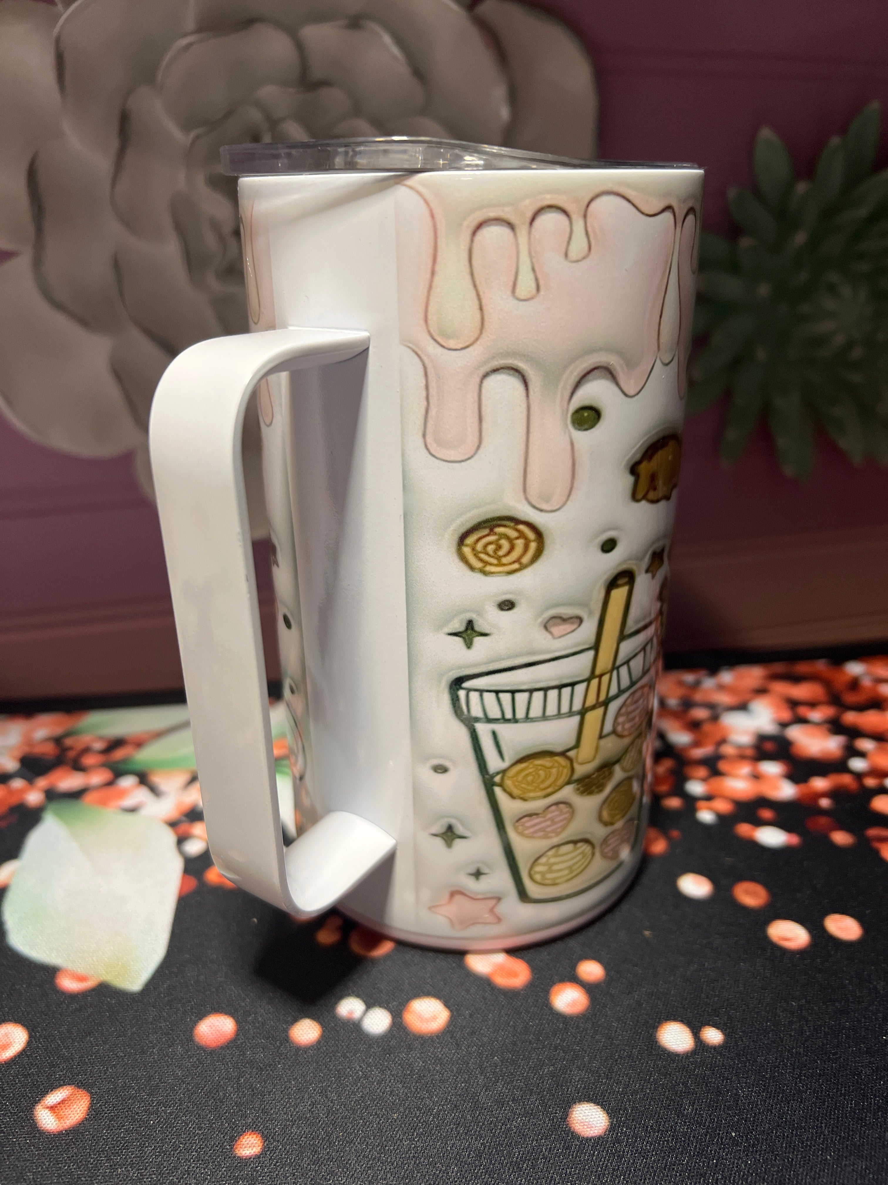 Cafecito y chisme taza 14 oz