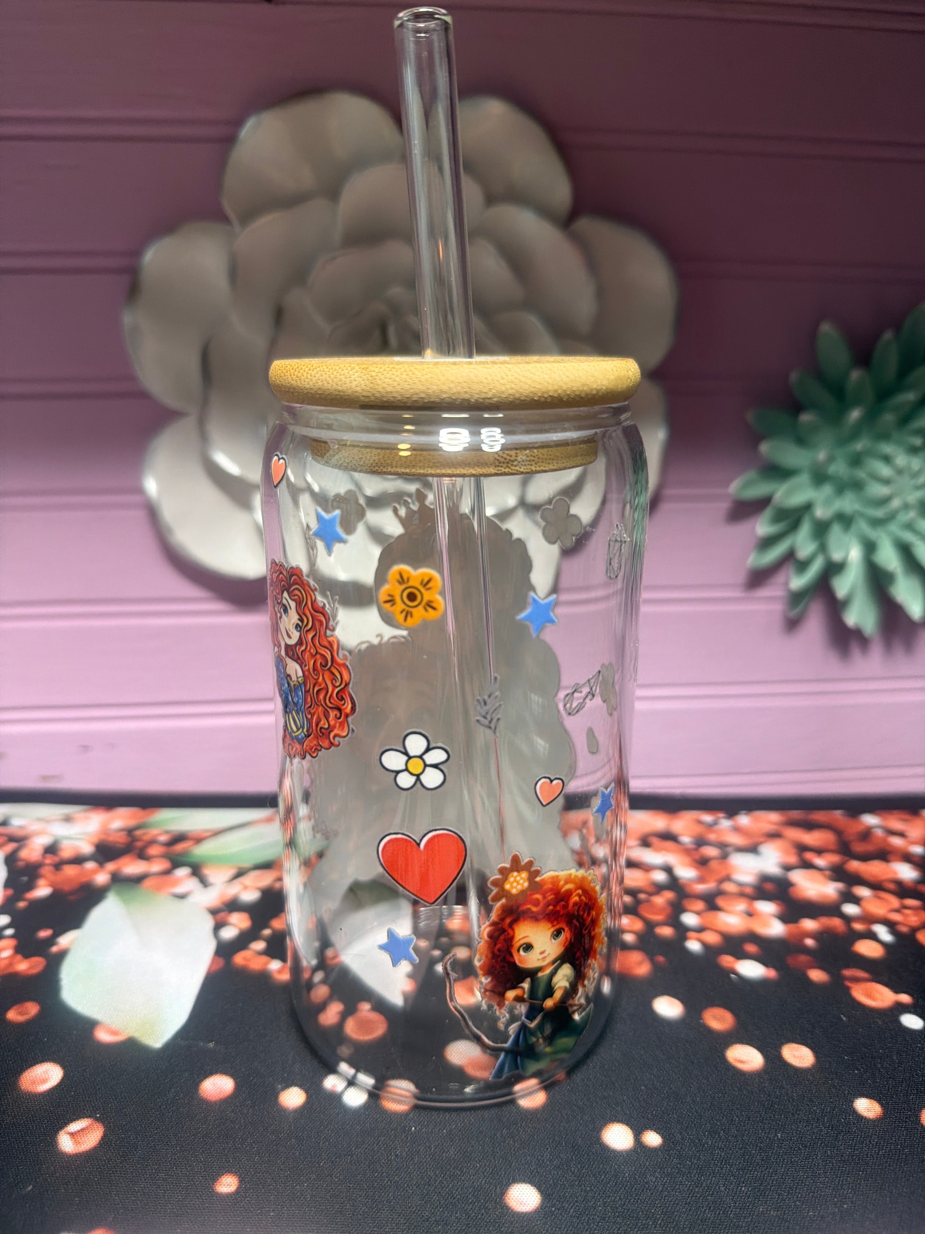 Merida Stickers UV-DTF Glass cup 16 oz
