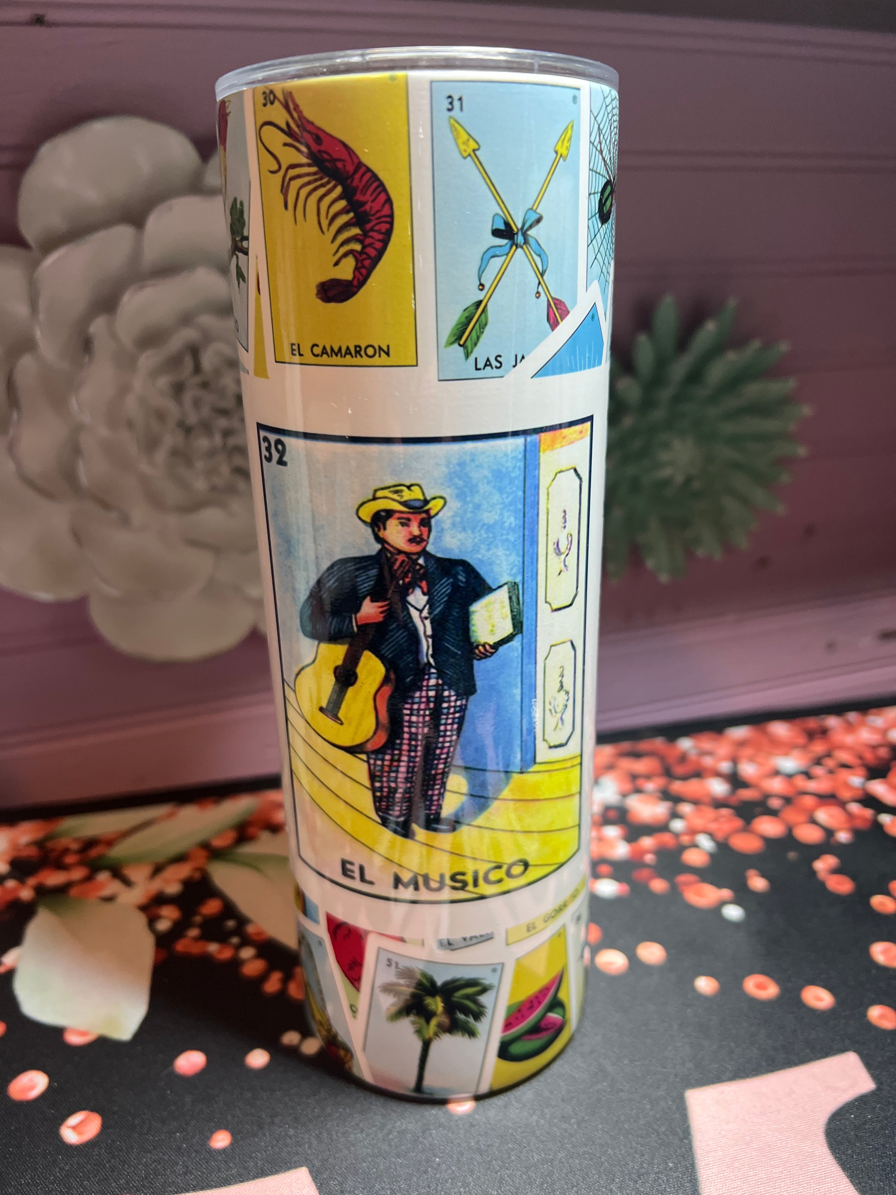 Lotería mexicana tumbler 20 oz