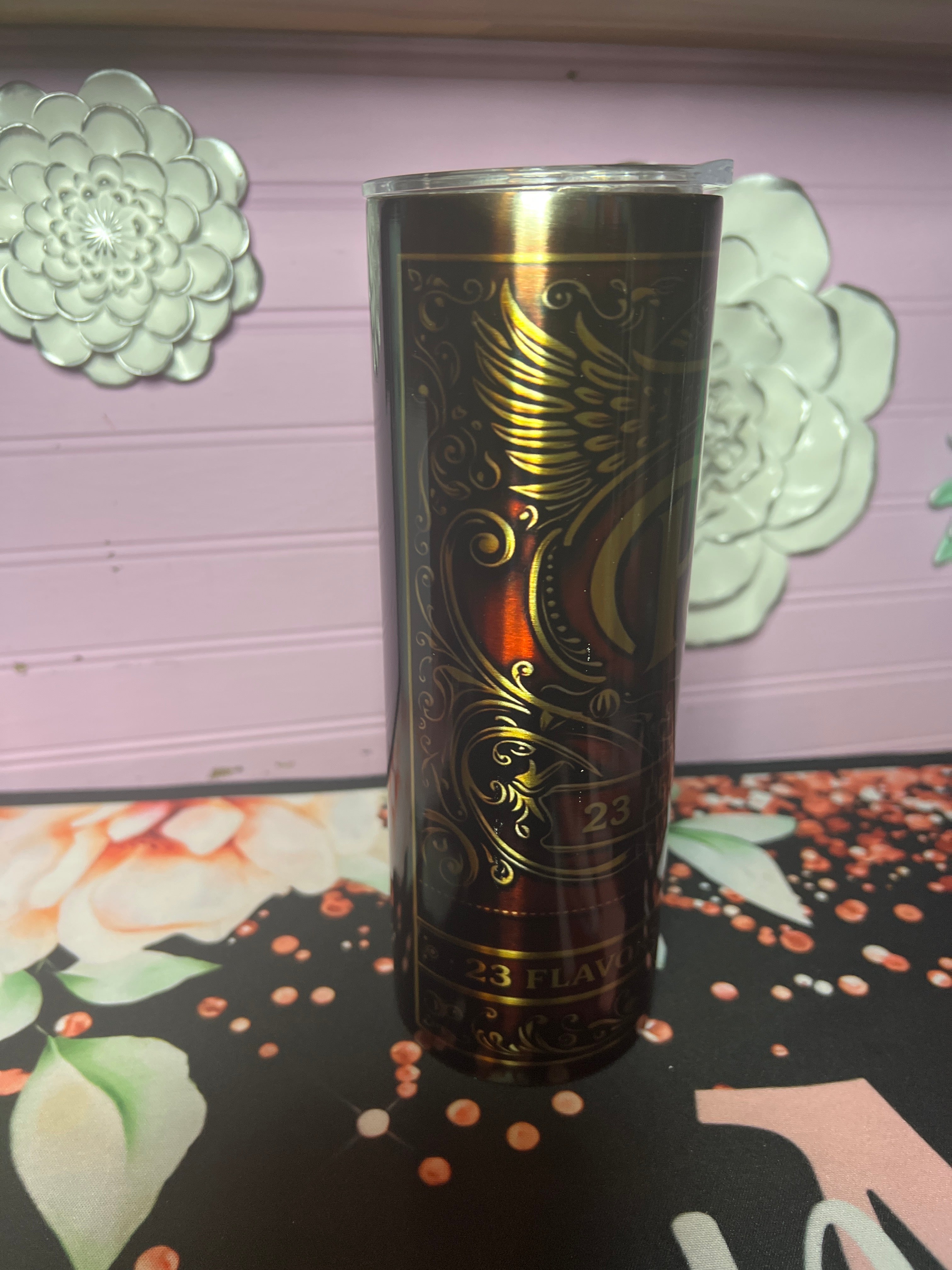 Stainless Dr Pepper tumbler 20 oz