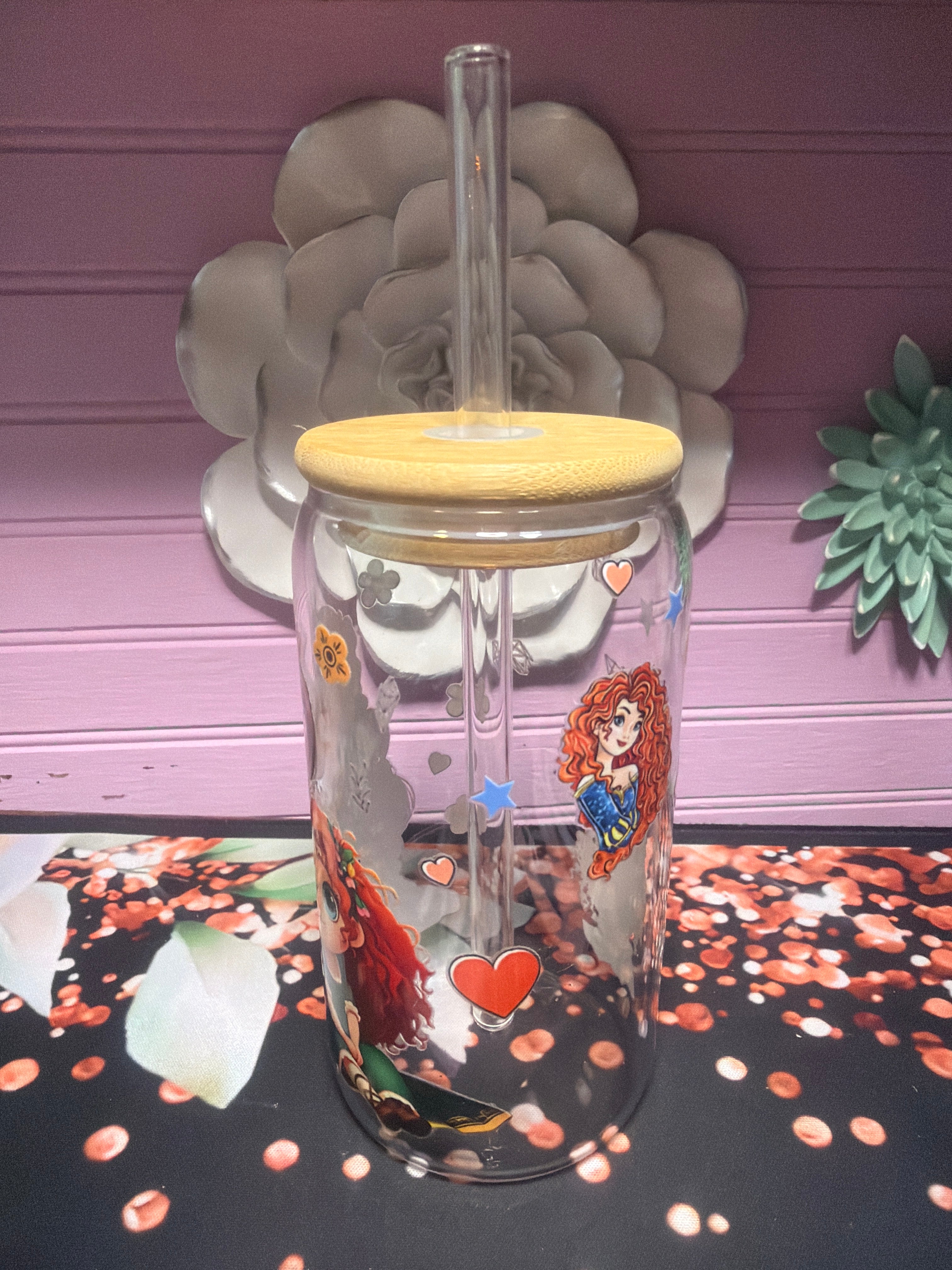 Merida Stickers UV-DTF Glass cup 16 oz