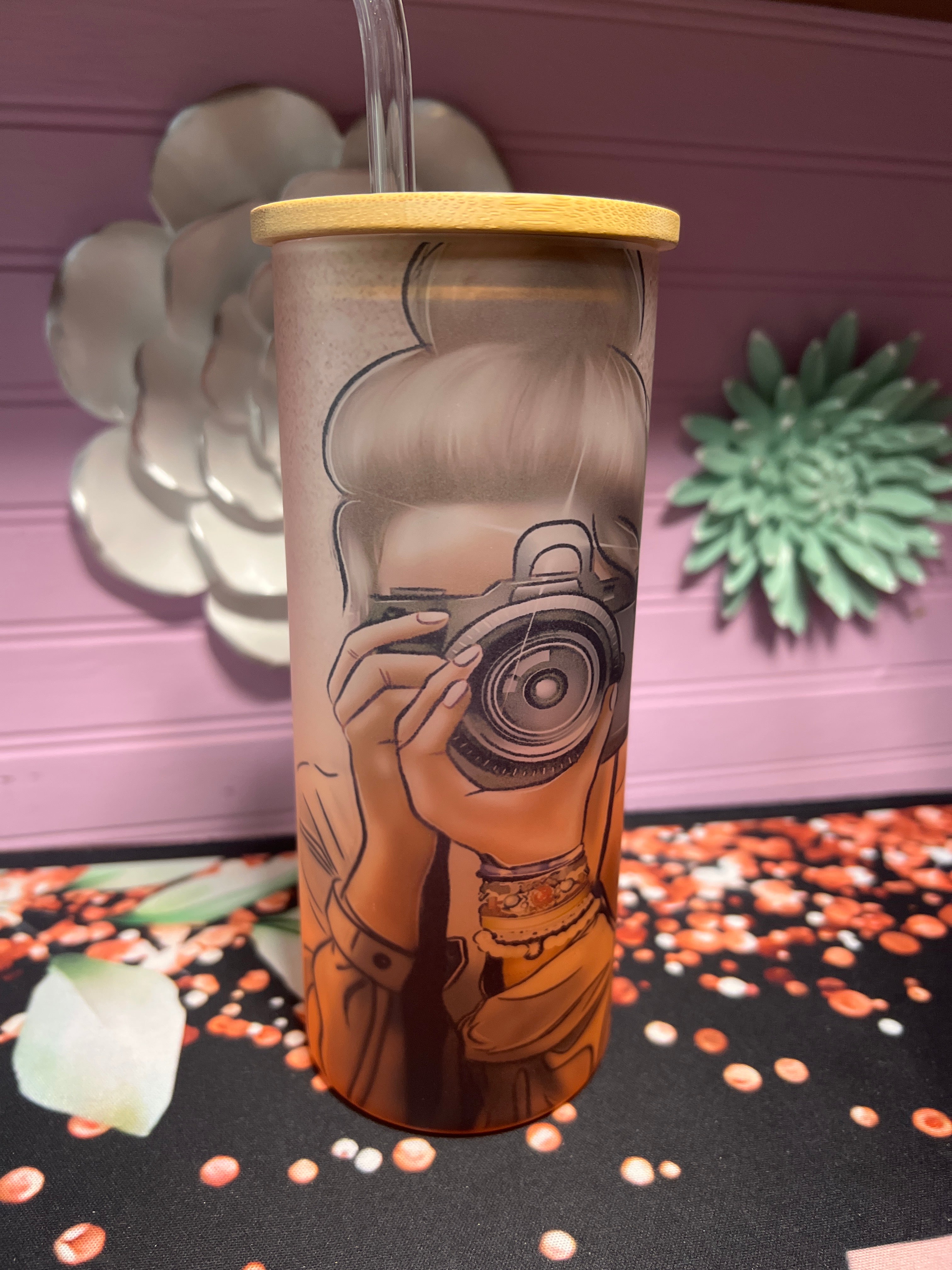 Dios tiene un plan que lleva tu nombre frosted glass cup 18 oz