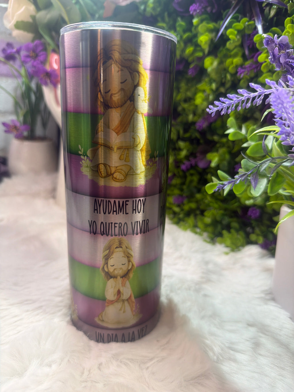 Un día a la vez acero inoxidable tumbler 20 oz