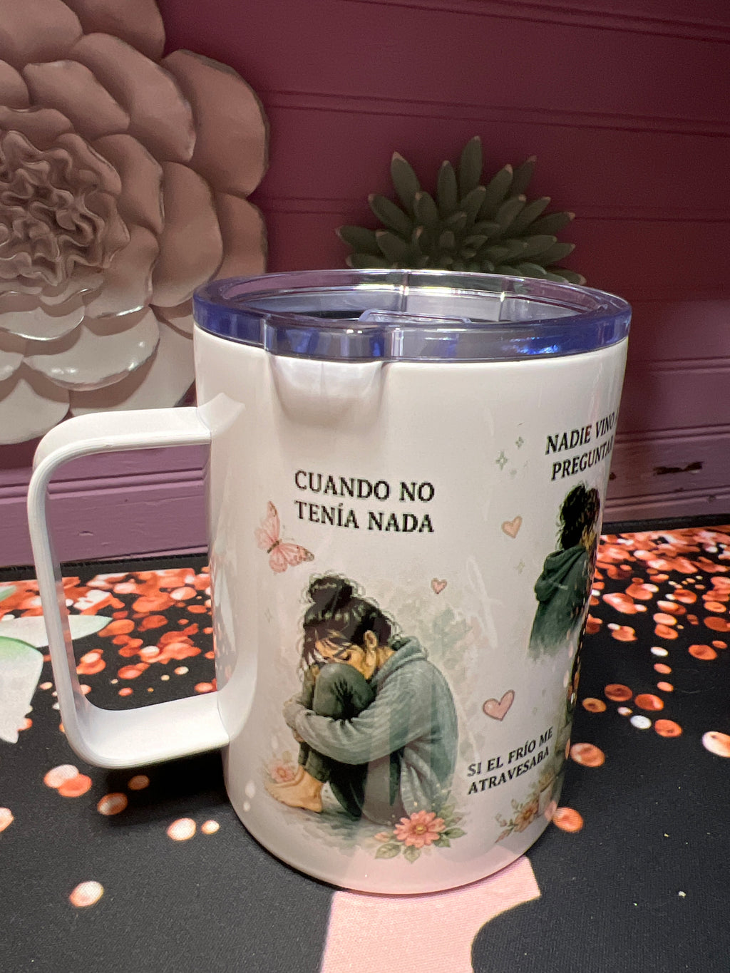 Que hablen de mí taza 12 oz