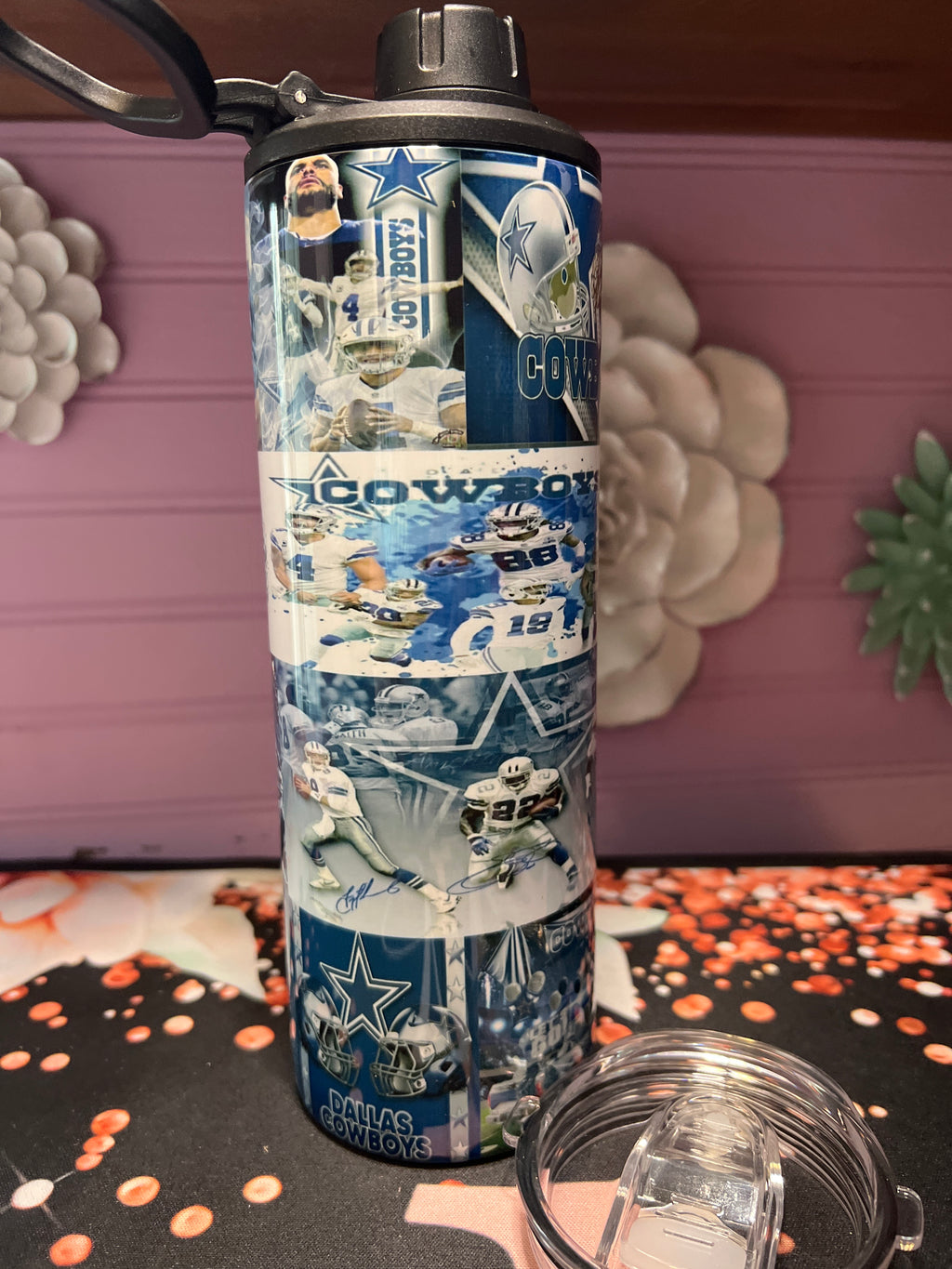 Cowboys tumbler 20 oz 2 in 1