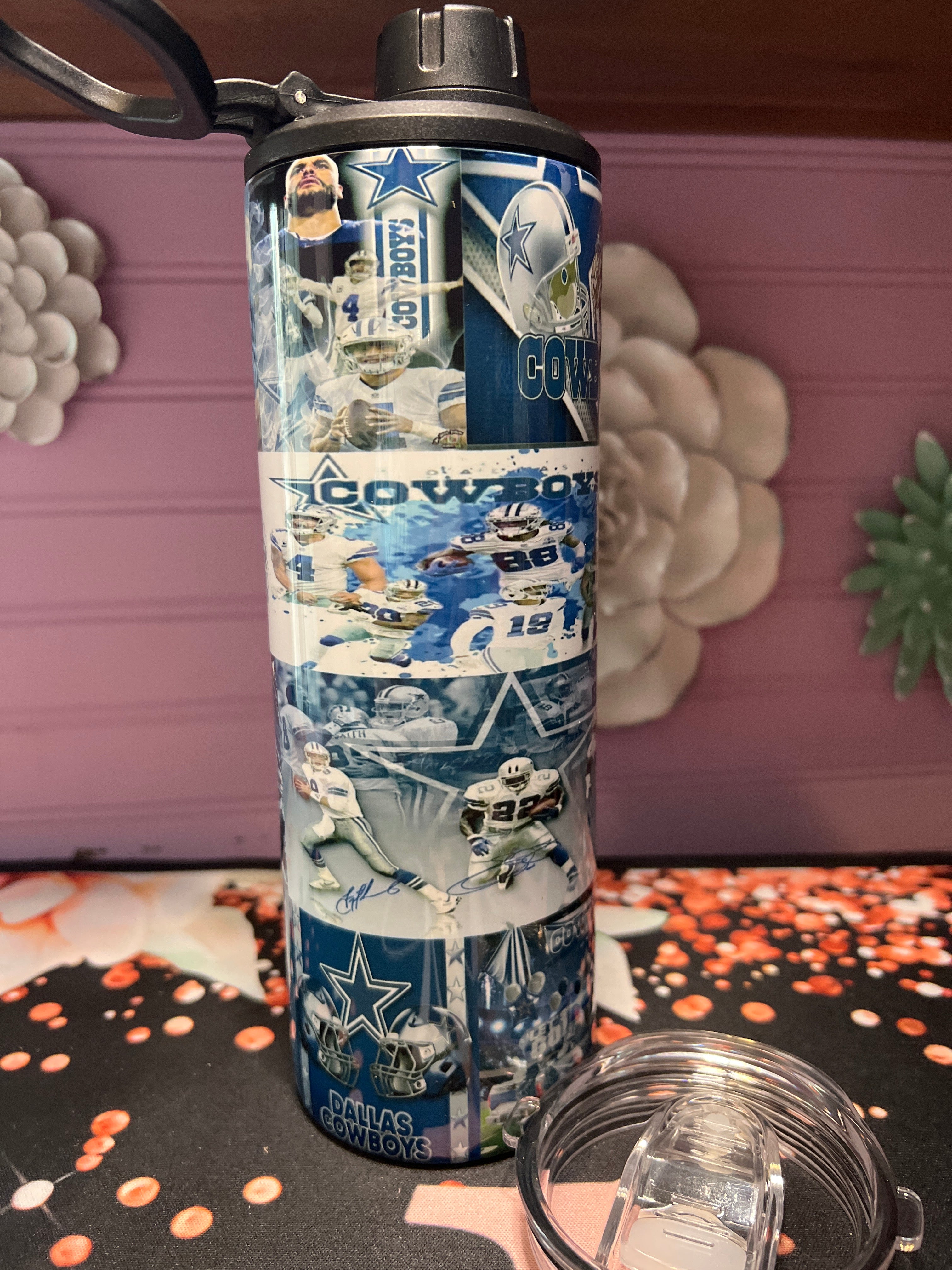 Cowboys tumbler 20 oz 2 in 1